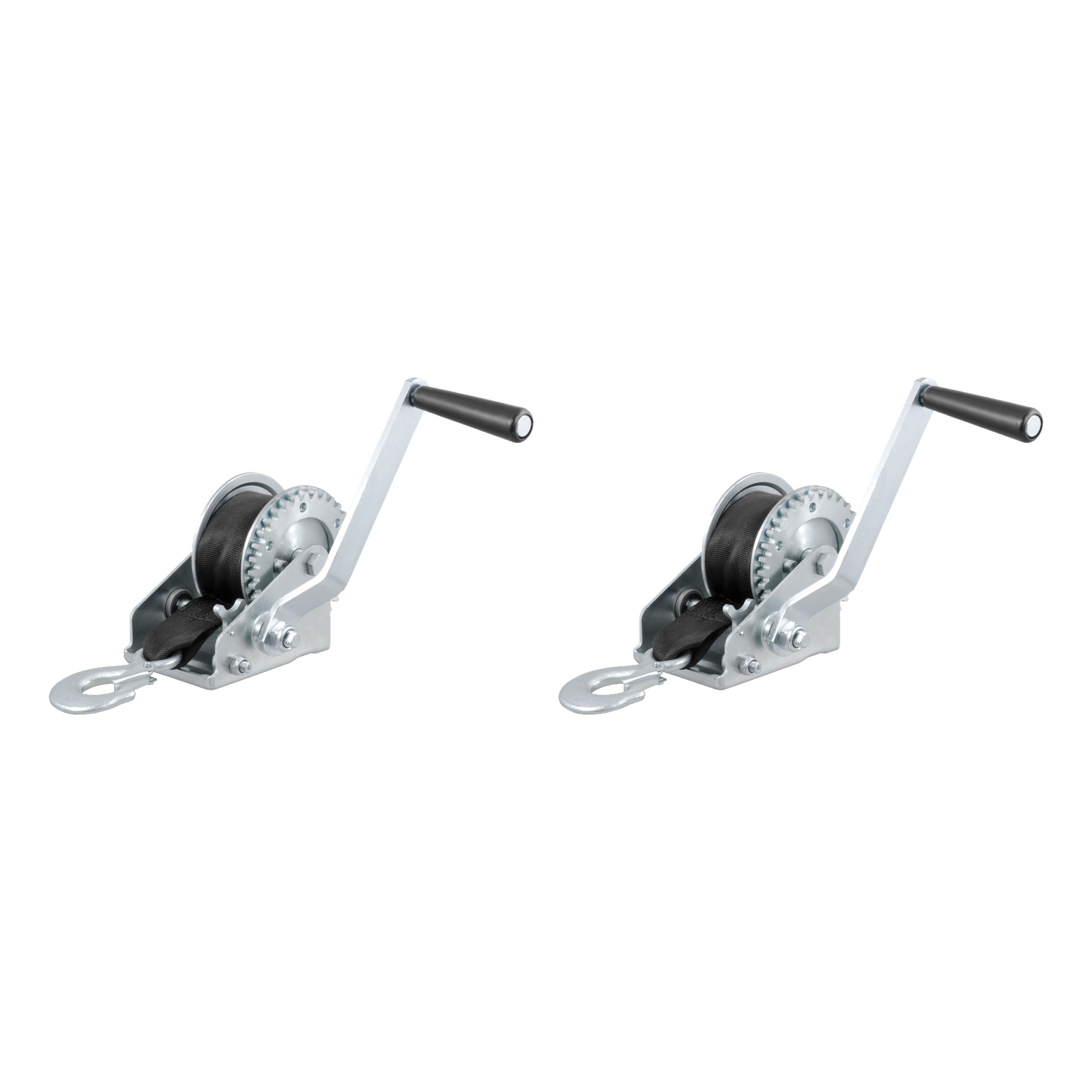 CURT (2-Pack) Hand Crank Winch with 15' Strap (900 lbs, 6-1/2" Handle) thumbnail 0