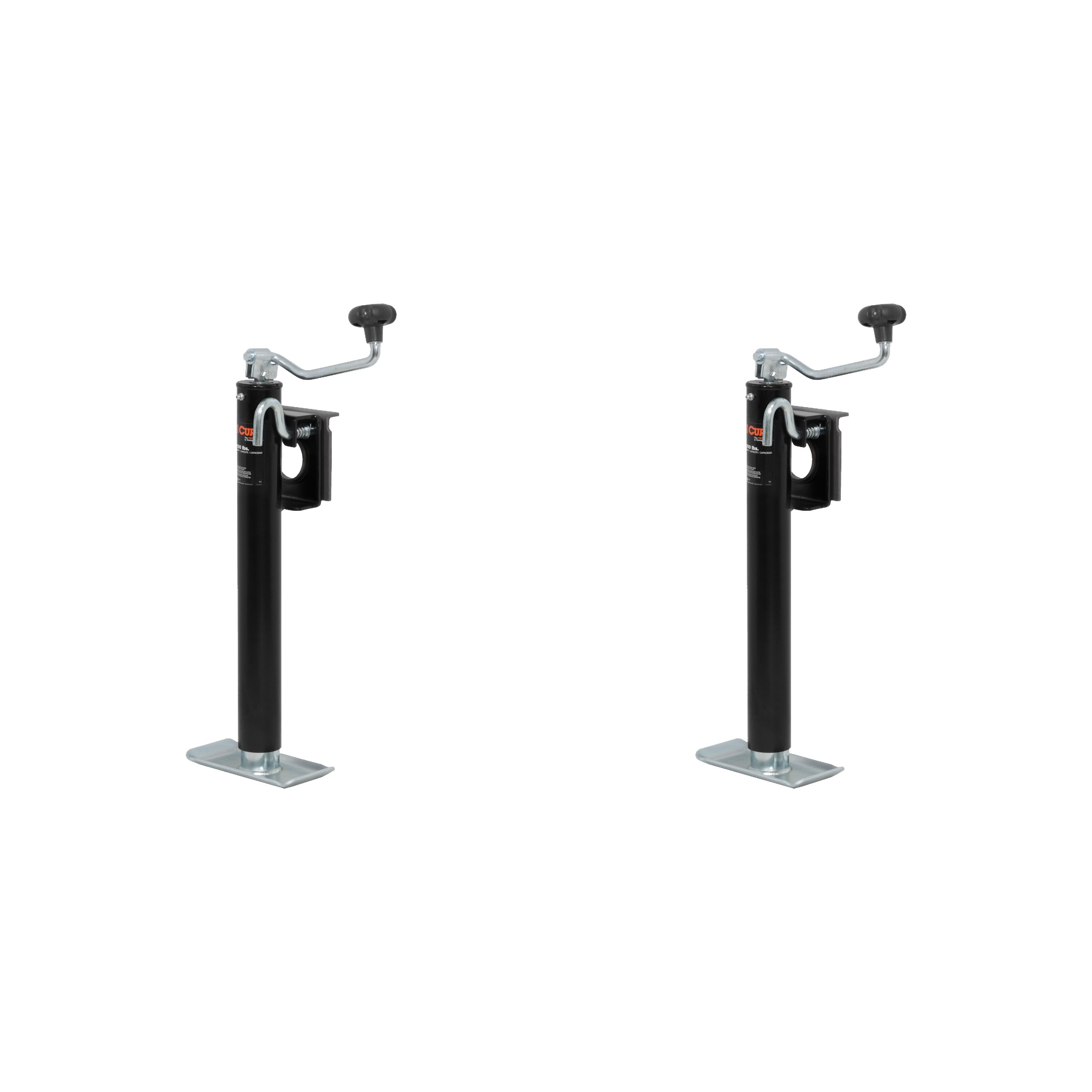 CURT (2-Pack) Bracket-Mount Swivel Jack with Top Handle (2,000 lbs, 15" Travel) thumbnail 0