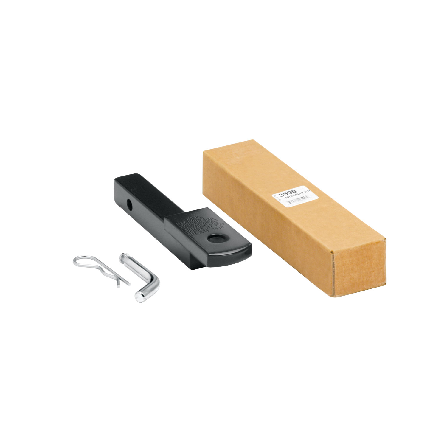 Draw-tite Trailer Hitch Ball Mount, Fits 1-1/4 in. Receiver, 0.625 in. Rise, 2,000 lbss. Capacity, Black DT3590 thumbnail 1