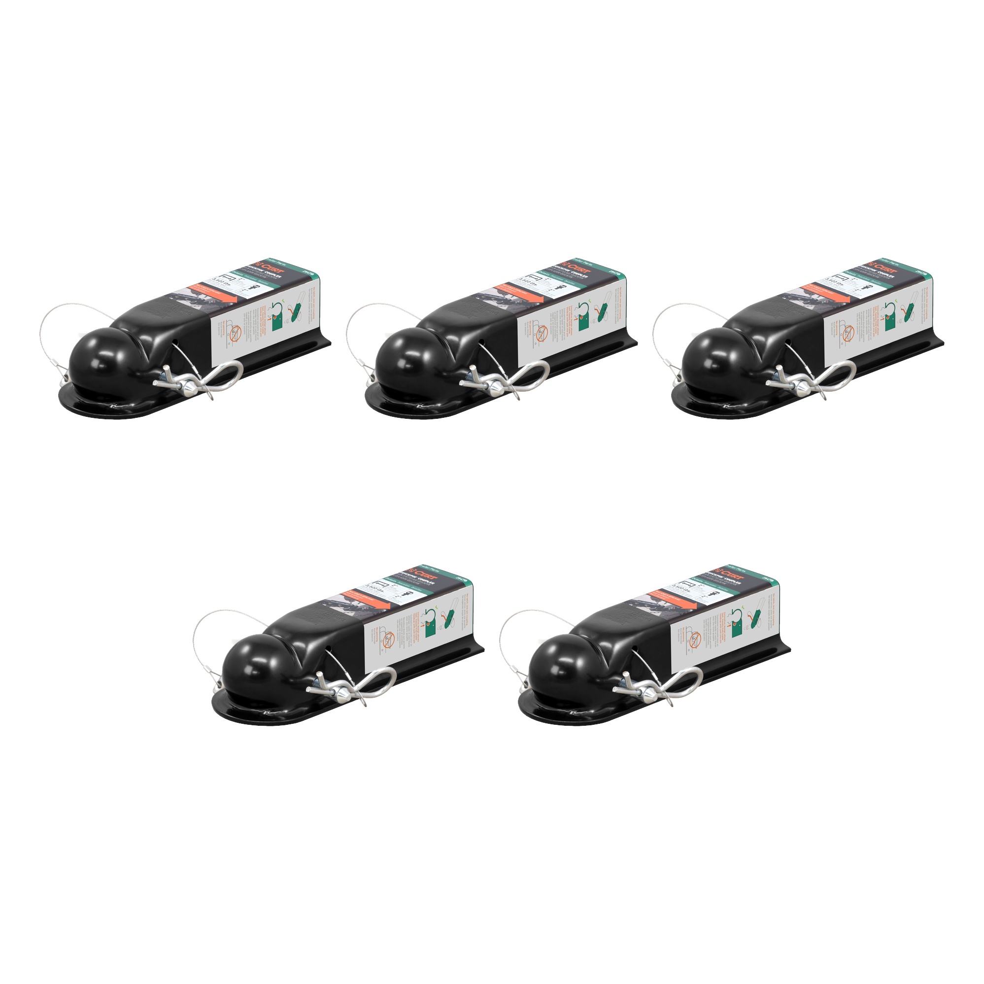 CURT (5-Pack) QuickPin No-Latch 2" Trailer Coupler (2" Channel, 3,500 lbs) thumbnail 0