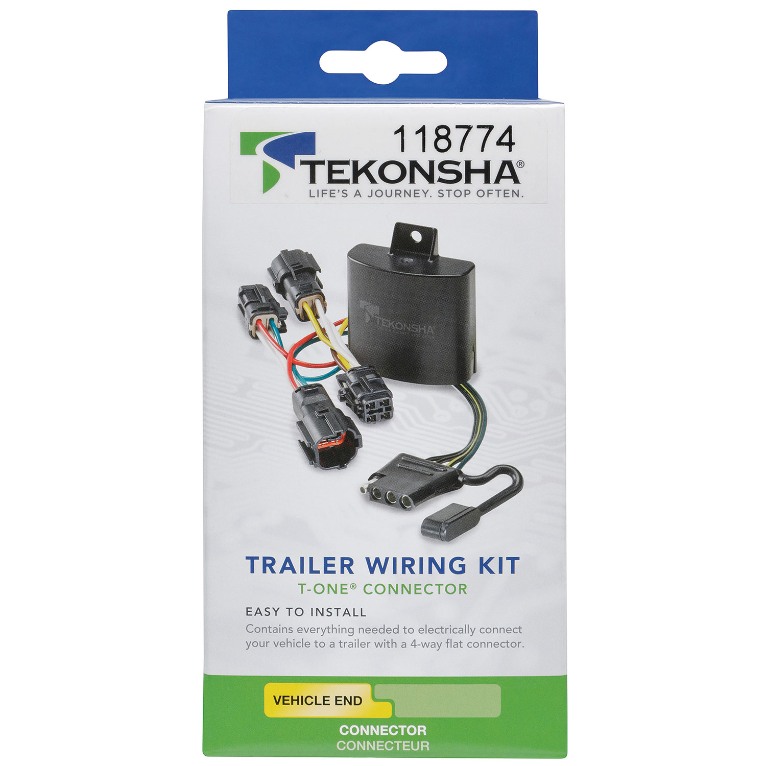2008-2016 Volvo XC70 Tekonsha Plug & Play T-Connector Adapter Trailer Wiring 118774 thumbnail 1