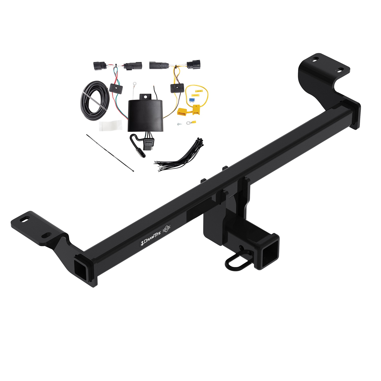 2020-2022 Ford Escape Draw-Tite Class 3 Trailer Hitch, 2 Inch Square Receiver, Black w/ Plug-n-Play Wiring Kit 76449