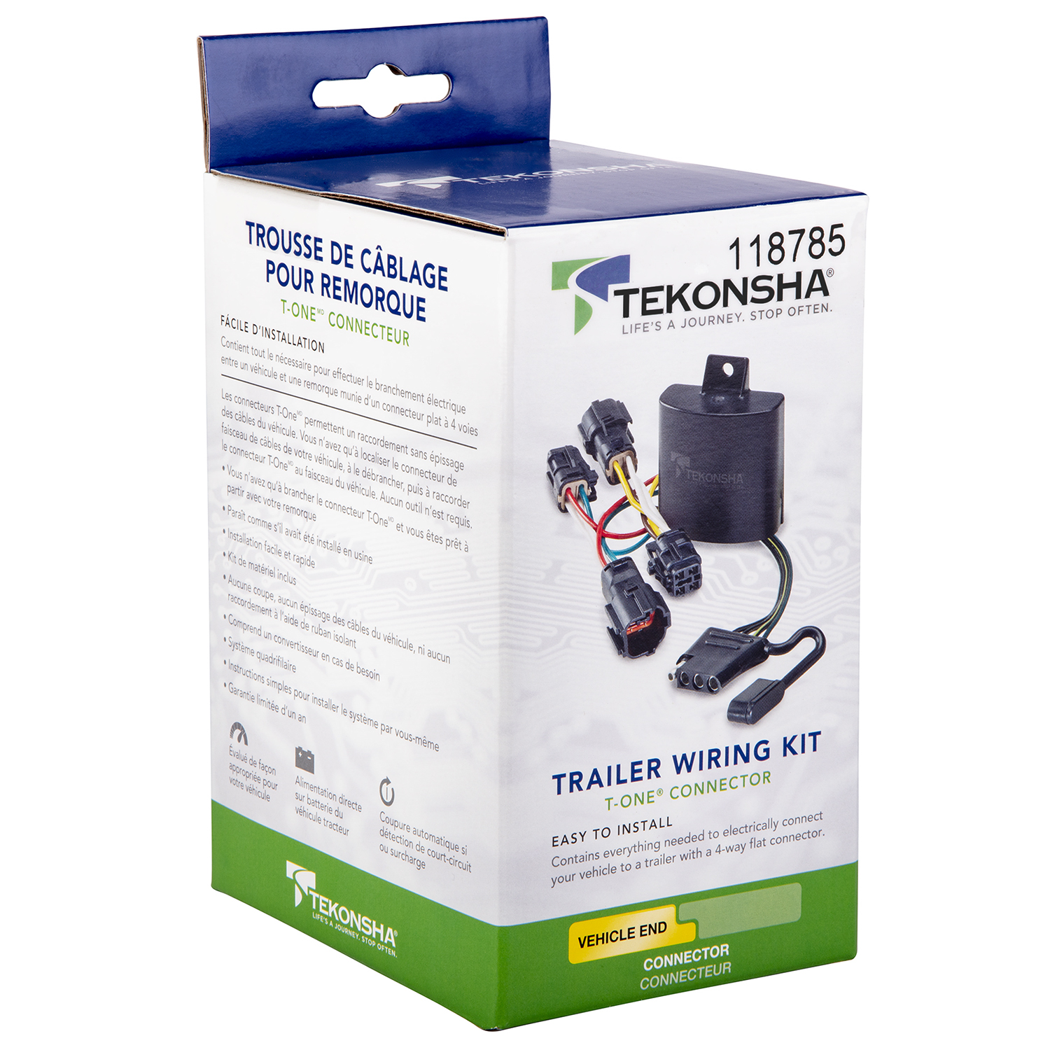 2017-2021 Jaguar F-Pace, 2018-2022 Land Rover Range Rover Velar Tekonsha Plug & Play T-Connector Adapter Trailer Wiring 118785 thumbnail 1