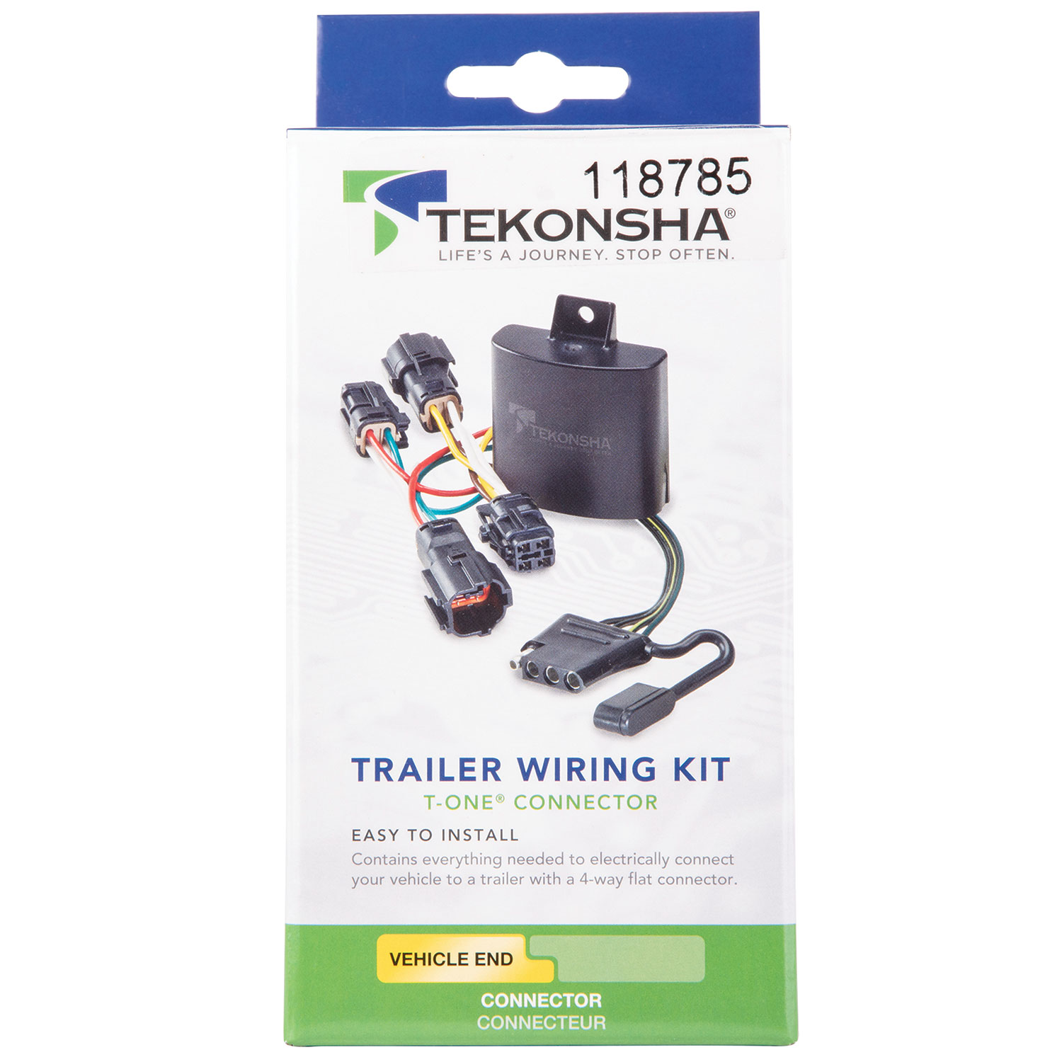 2017-2021 Jaguar F-Pace, 2018-2022 Land Rover Range Rover Velar Tekonsha Plug & Play T-Connector Adapter Trailer Wiring 118785 thumbnail 2