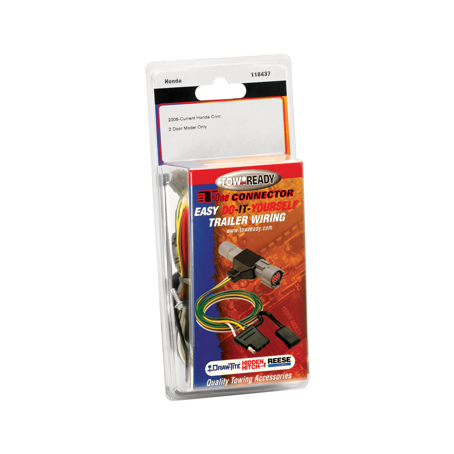 Tekonsha T-One  T-Connector Harness, 4-Way Flat, w/Circuit Protected Converter TK118437 thumbnail 1