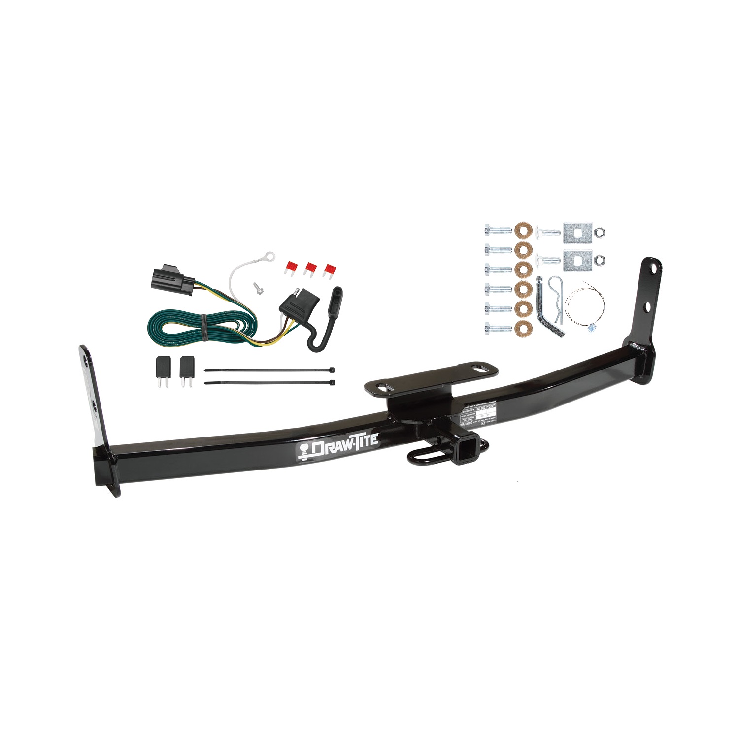 2007-2009 Pontiac Torrent Draw-Tite Class 2 Trailer Hitch, 1-1/4 Inch Square Receiver, Black w/ Plug-n-Play Wiring Kit 36408