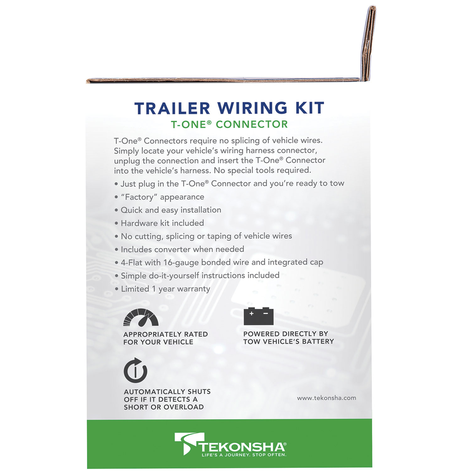 2019-2024 Subaru Ascent Tekonsha Plug & Play T-Connector Adapter Trailer Wiring 118790 thumbnail 8
