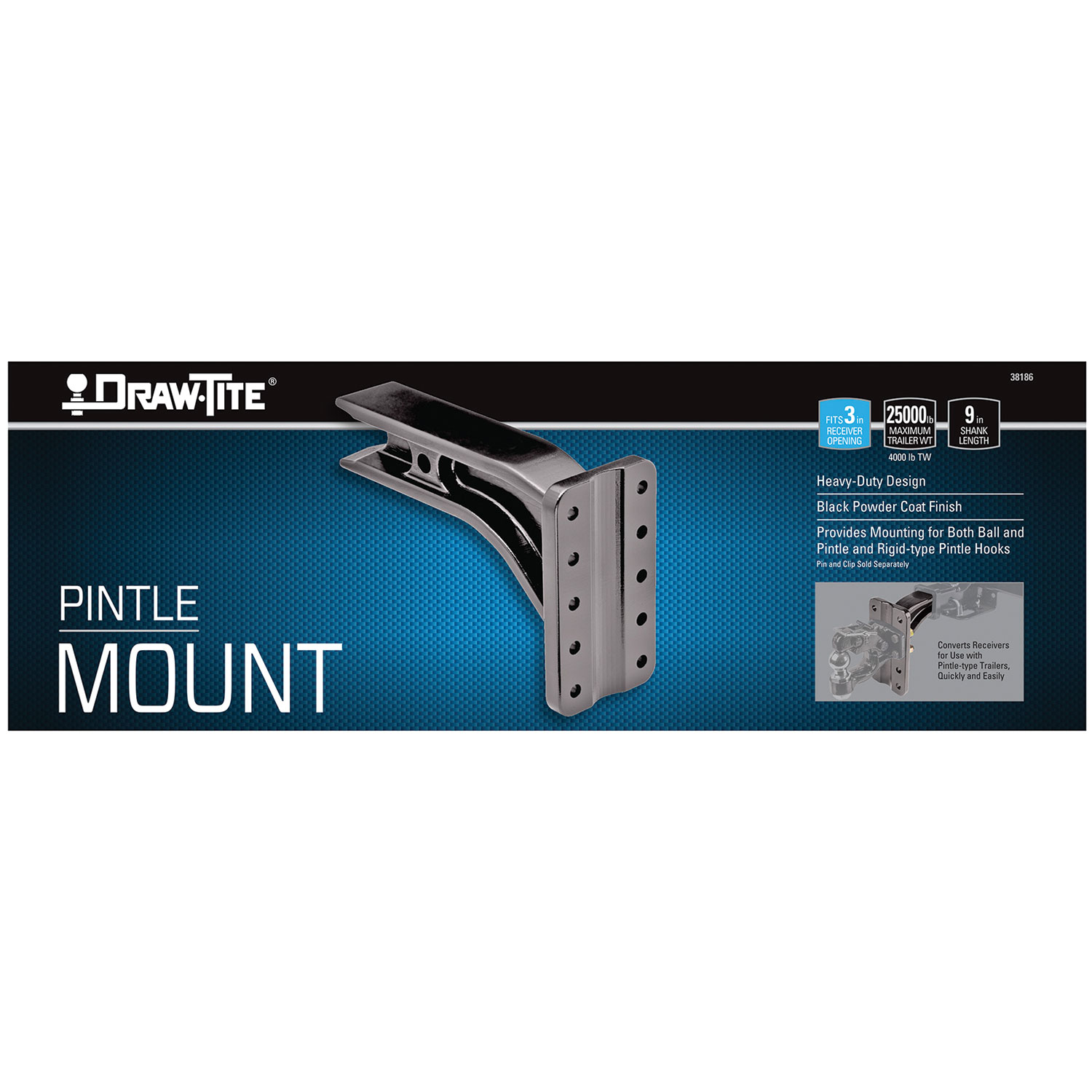 Draw-tite Titan   Pintle Hook Mounting Plate, Fits 3 in. Receiver, 25,000 lbs. Capacity thumbnail 1