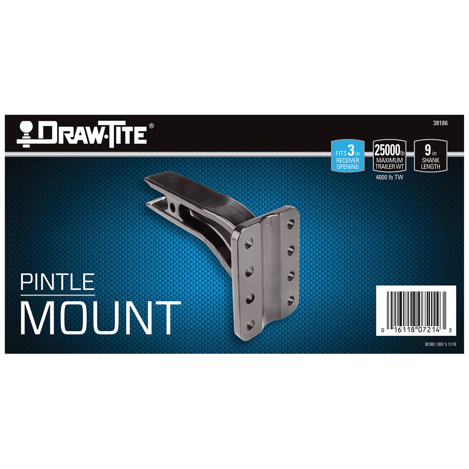 Draw-tite Titan   Pintle Hook Mounting Plate, Fits 3 in. Receiver, 25,000 lbs. Capacity thumbnail 3