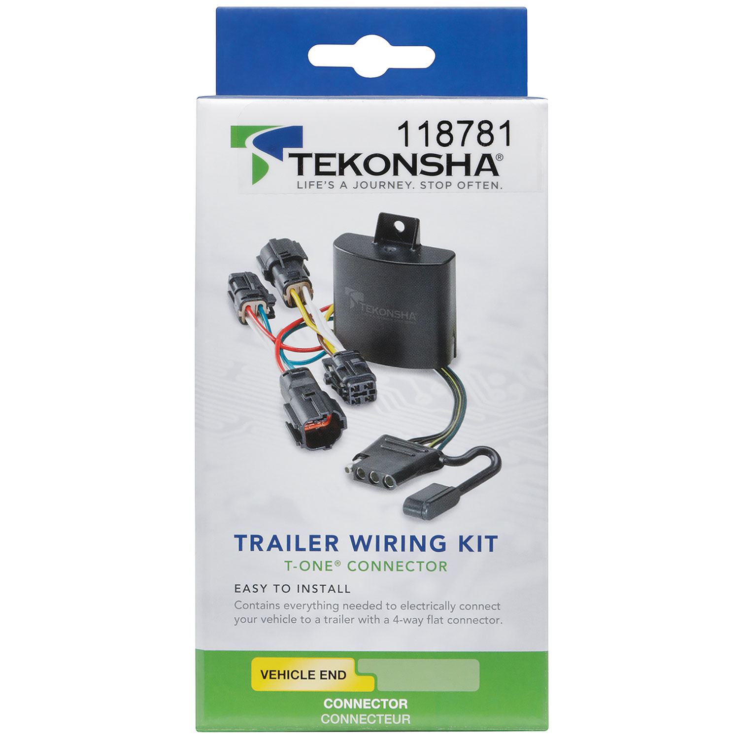 2018-2023 Honda Odyssey Tekonsha Plug & Play T-Connector Adapter Trailer Wiring 118781 thumbnail 2