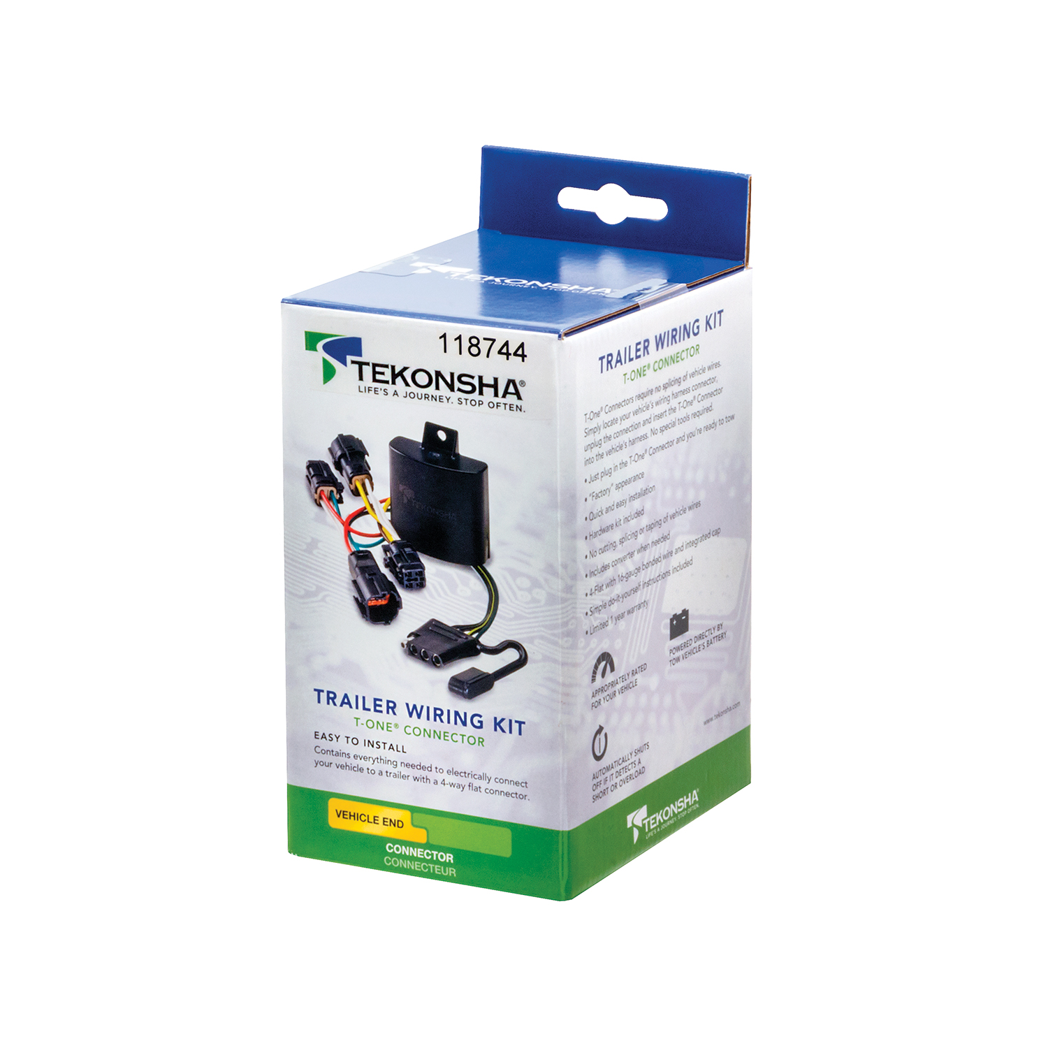 2017-2024 Subaru Impreza Tekonsha Plug & Play T-Connector Adapter Trailer Wiring 118744 thumbnail 1