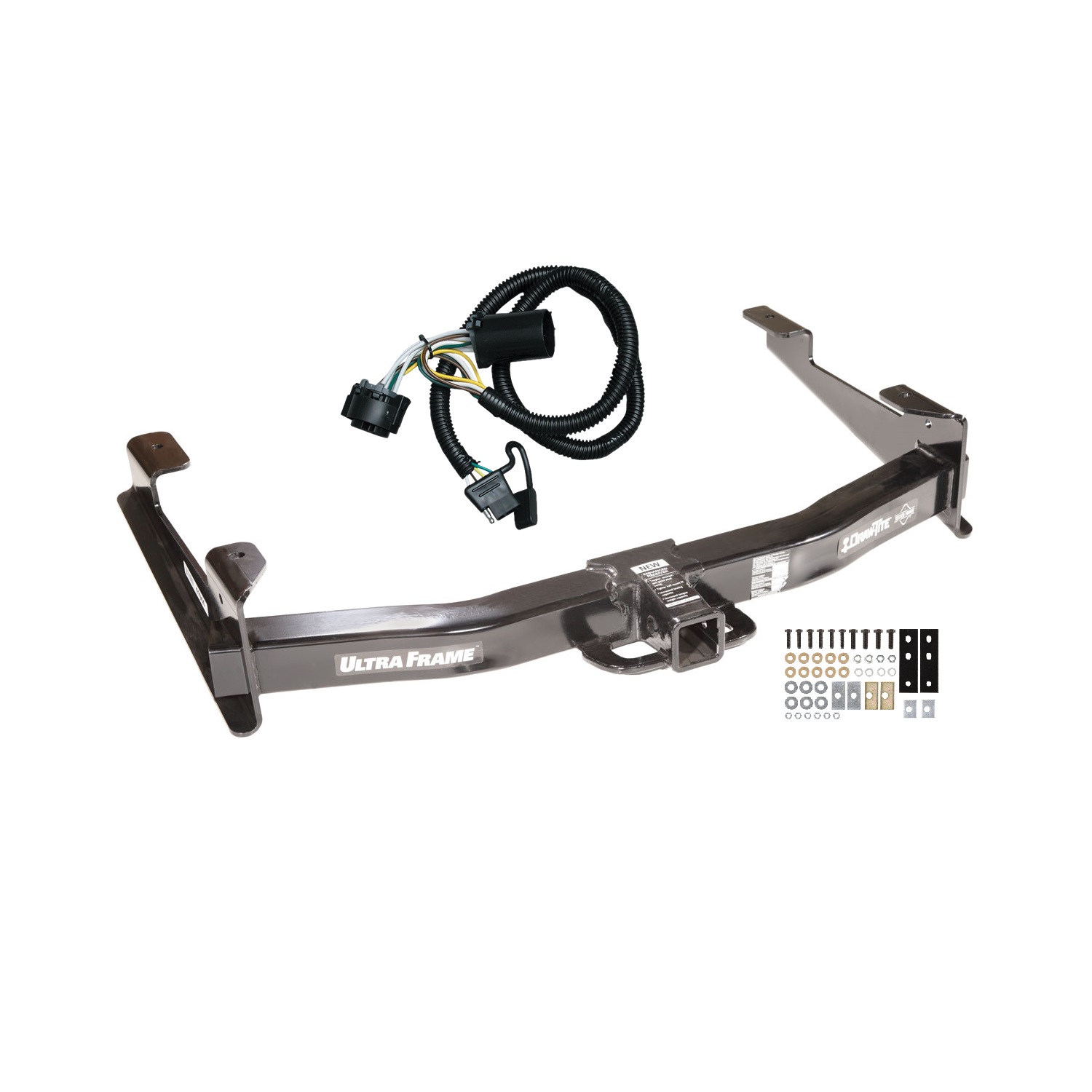 2007-2010 GMC Sierra 2500 HD Draw-Tite Class 5 Trailer Hitch, 2 Inch Square Receiver, Black w/ Custom Fit Wiring Kit