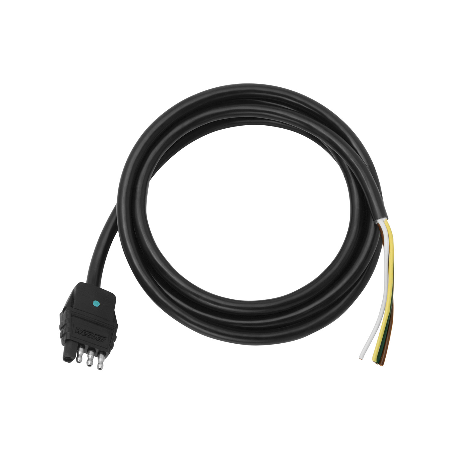Wesbar Wiring Connector, 4-Way Flat Trailer End, 4 ft. Length Wire thumbnail 0