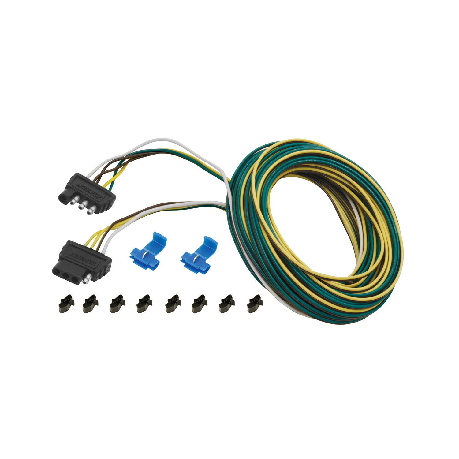Wesbar Wiring Connector, 4-Way Flat Trailer End, 25 ft. Length Wire WB707103 thumbnail 0