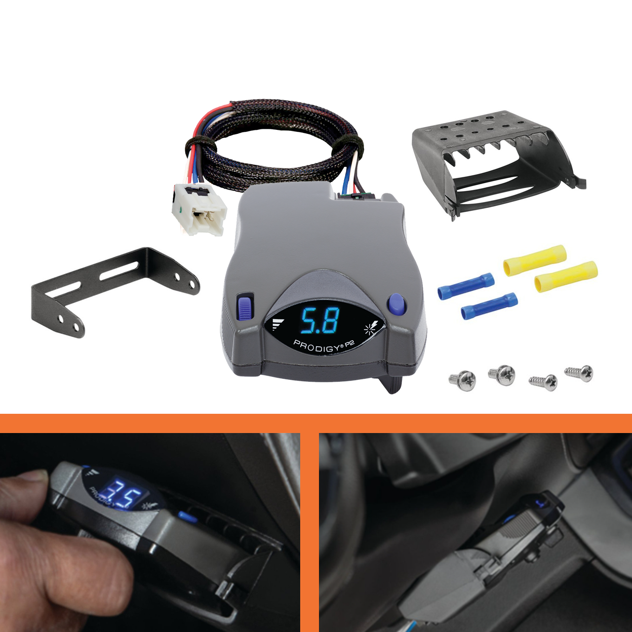 2014-2021 Infiniti QX80 3050 Tekonsha Prodigy P2 Electronic Advanced Proportional Brake  Brake Controller 1 to 4 Axle Trailers 91043