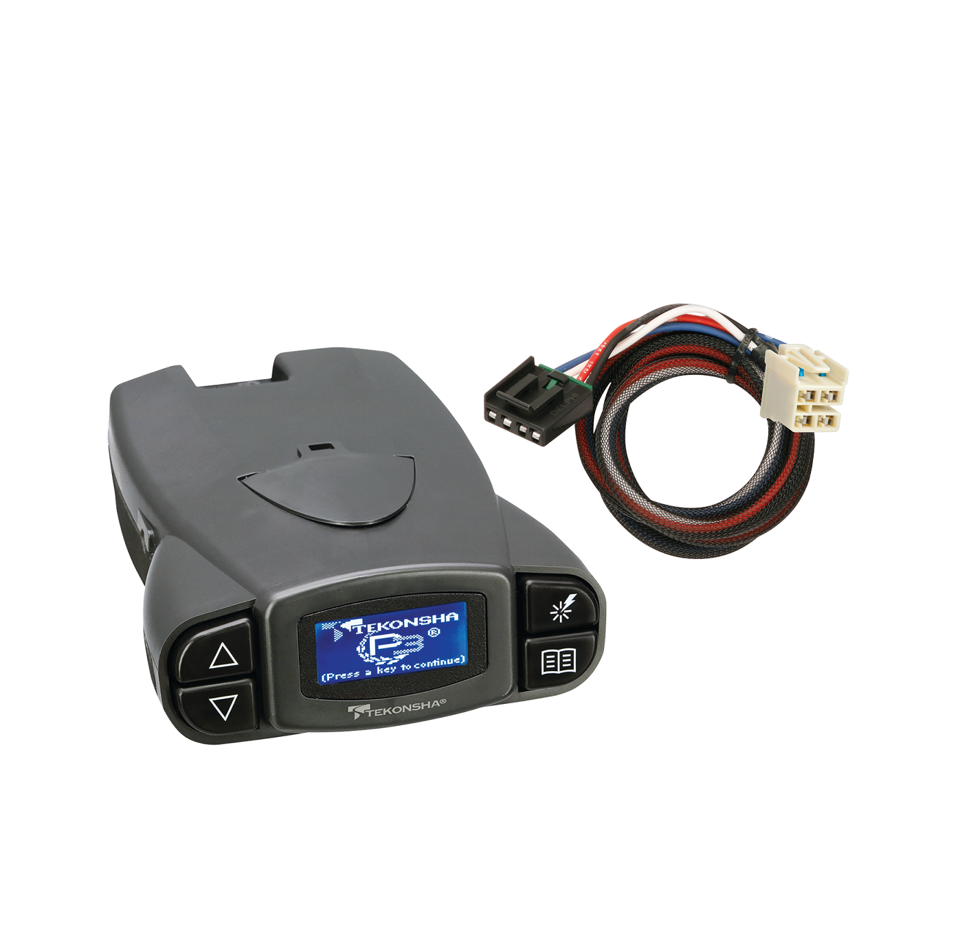 2014-2019 GMC Sierra 1500 3016 Tekonsha Prodigy P3 Proportional Brake Controller for Trailers with 1-4 Axles 90195 w/ Plug-N-Play Wire