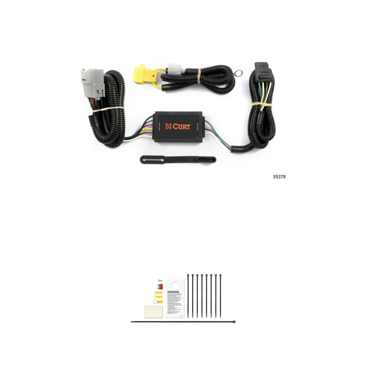 CURT Custom 4-Flat, Select Toyota Tundra, OEM Tow Package Required Trailer Connector Kit thumbnail 0