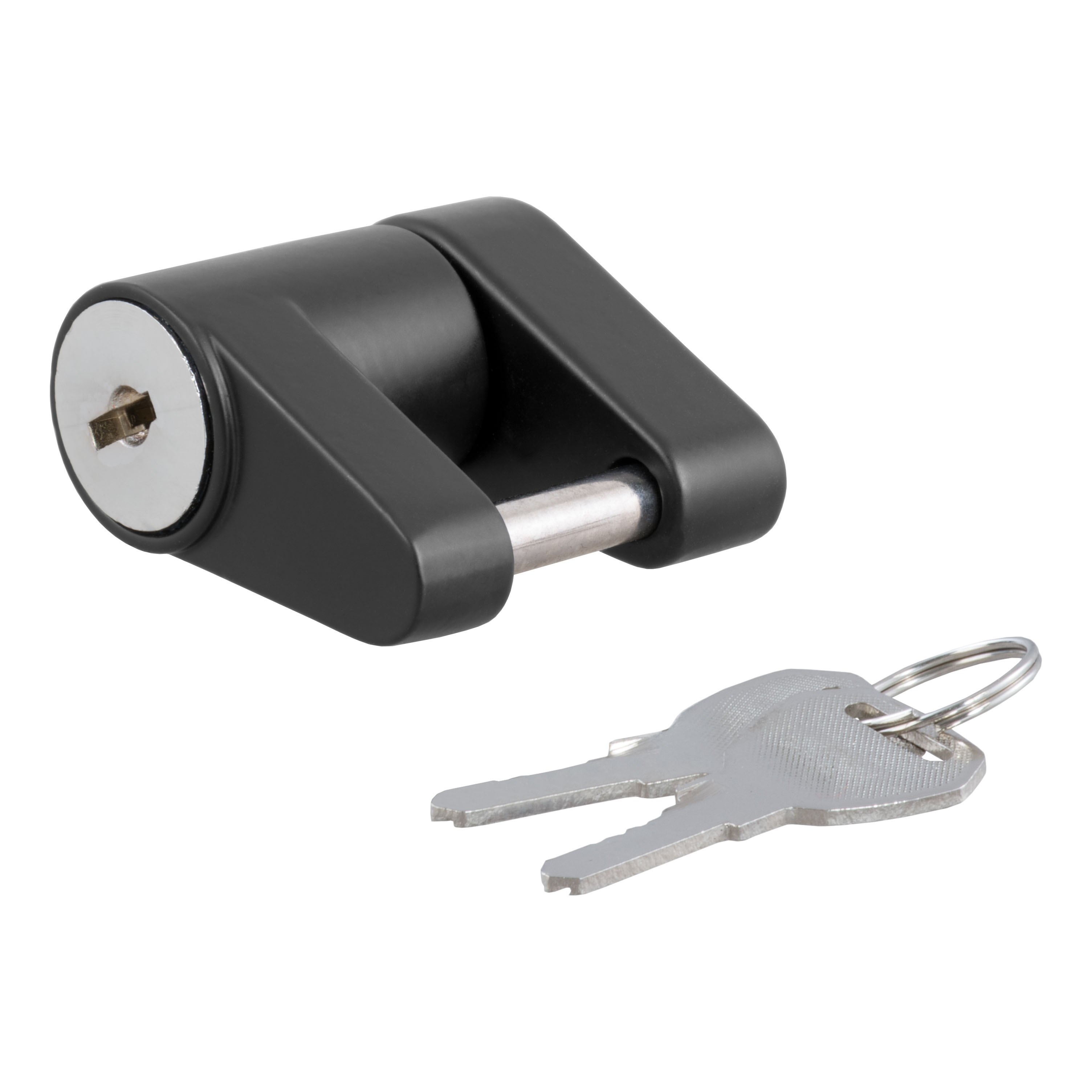 CURT Coupler Lock (1/4" Pin, 3/4" Latch Span, Padlock, Black) Trailer Hitch Lock thumbnail 0