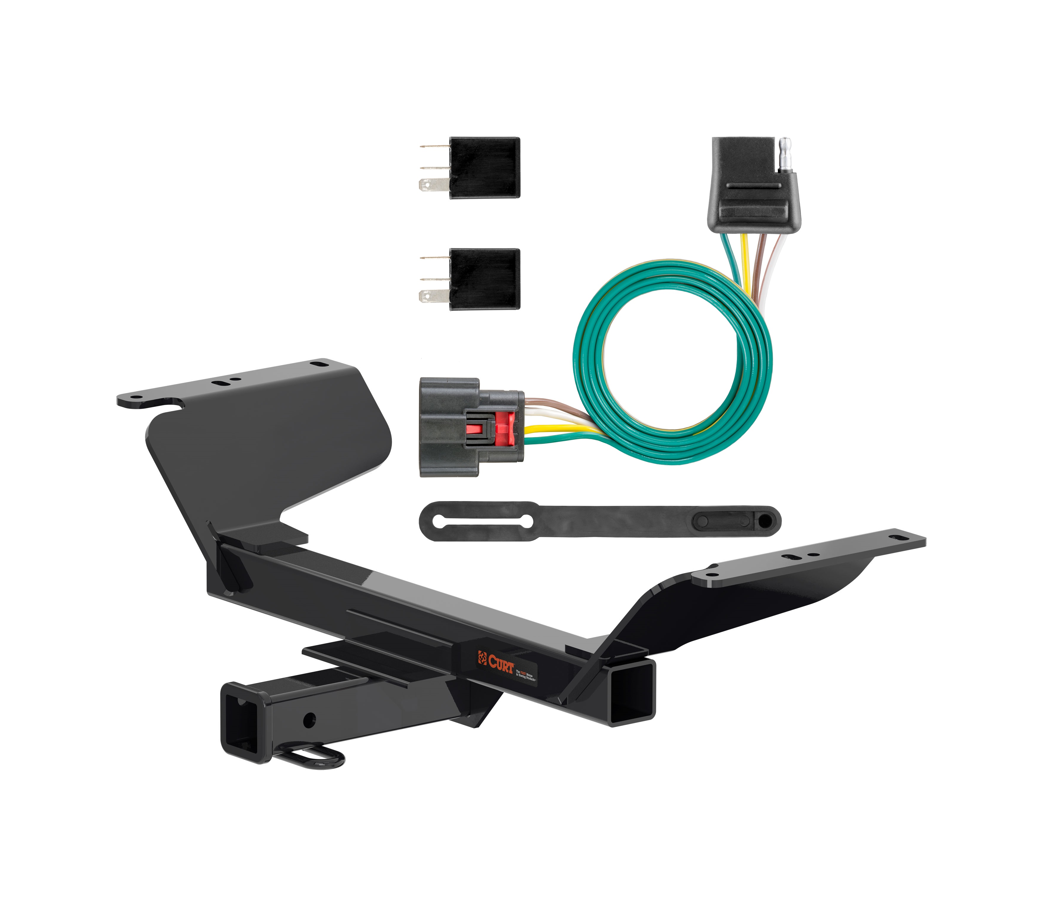 CURT 18-23 GMC Terrain Excluding diesel Class 3, 2" Trailer Hitch w/ 4-flat Wiring Kit thumbnail 0