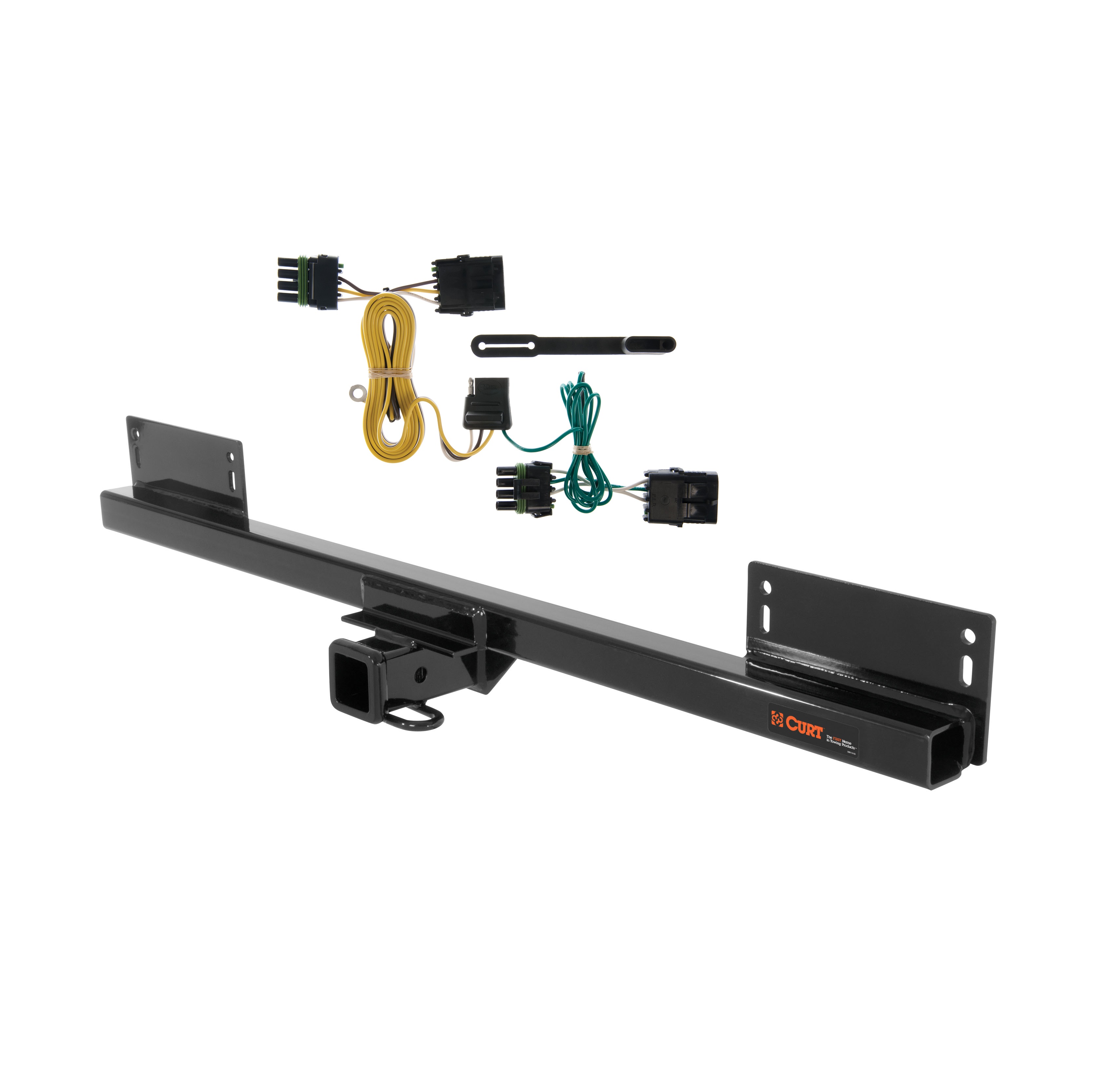 CURT 87-95 Jeep Wrangler YJ, excluding Renegade Class 3, 2" Trailer Hitch w/ 4-flat Wiring Kit