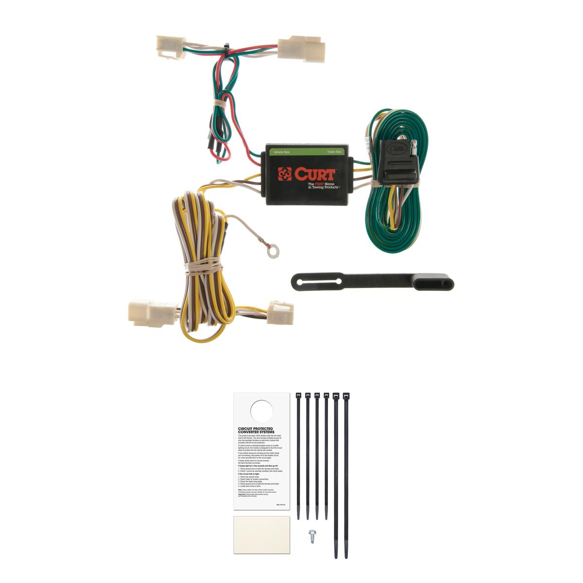 CURT Custom Wiring Harness, 4-Way Flat Output, Select Toyota 4Runner Trailer Connector Kit thumbnail 0