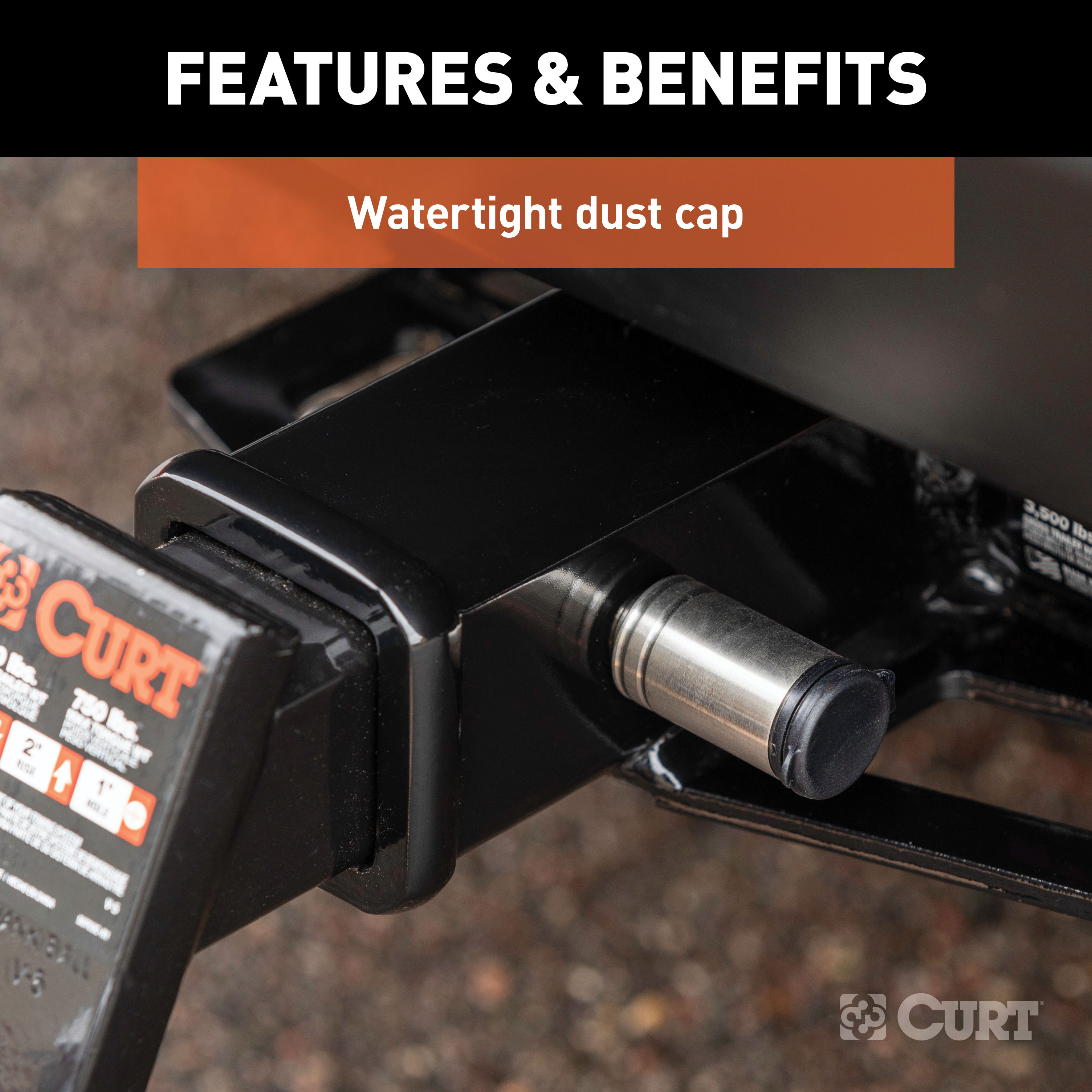 CURT 5/8" Hitch Lock (2" Receiver, Barbell, Stainless) Trailer Hitch Lock thumbnail 5