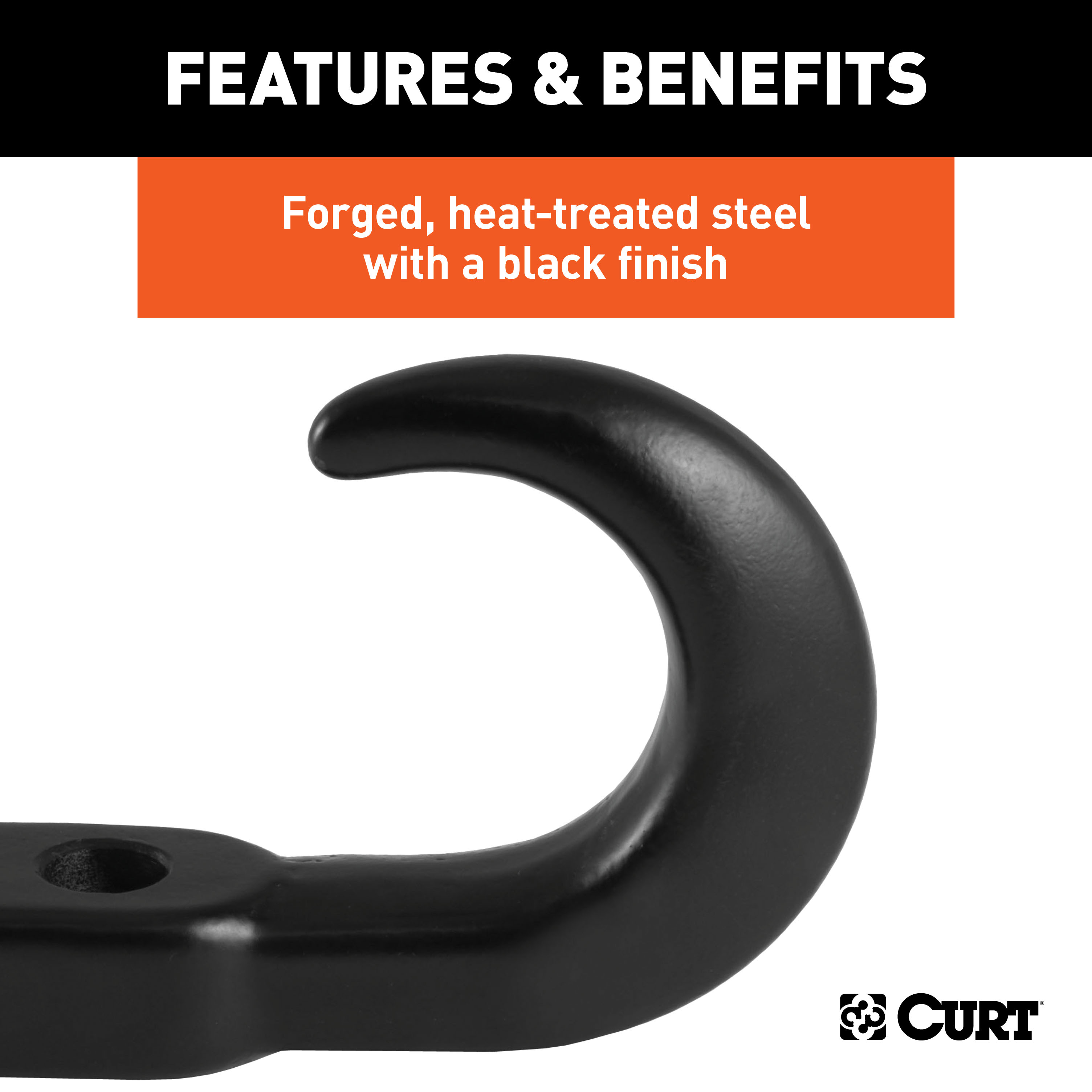 CURT Tow Hook (10,000 lbs., Black) Tow Hook thumbnail 2