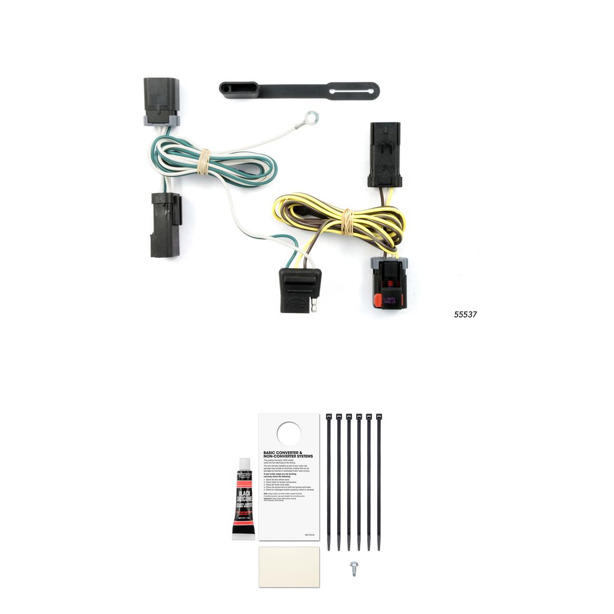 CURT Custom Wiring, 4-Way Flat, Select Caravan, Grand Caravan, Town and Country Trailer Connector Kit thumbnail 0