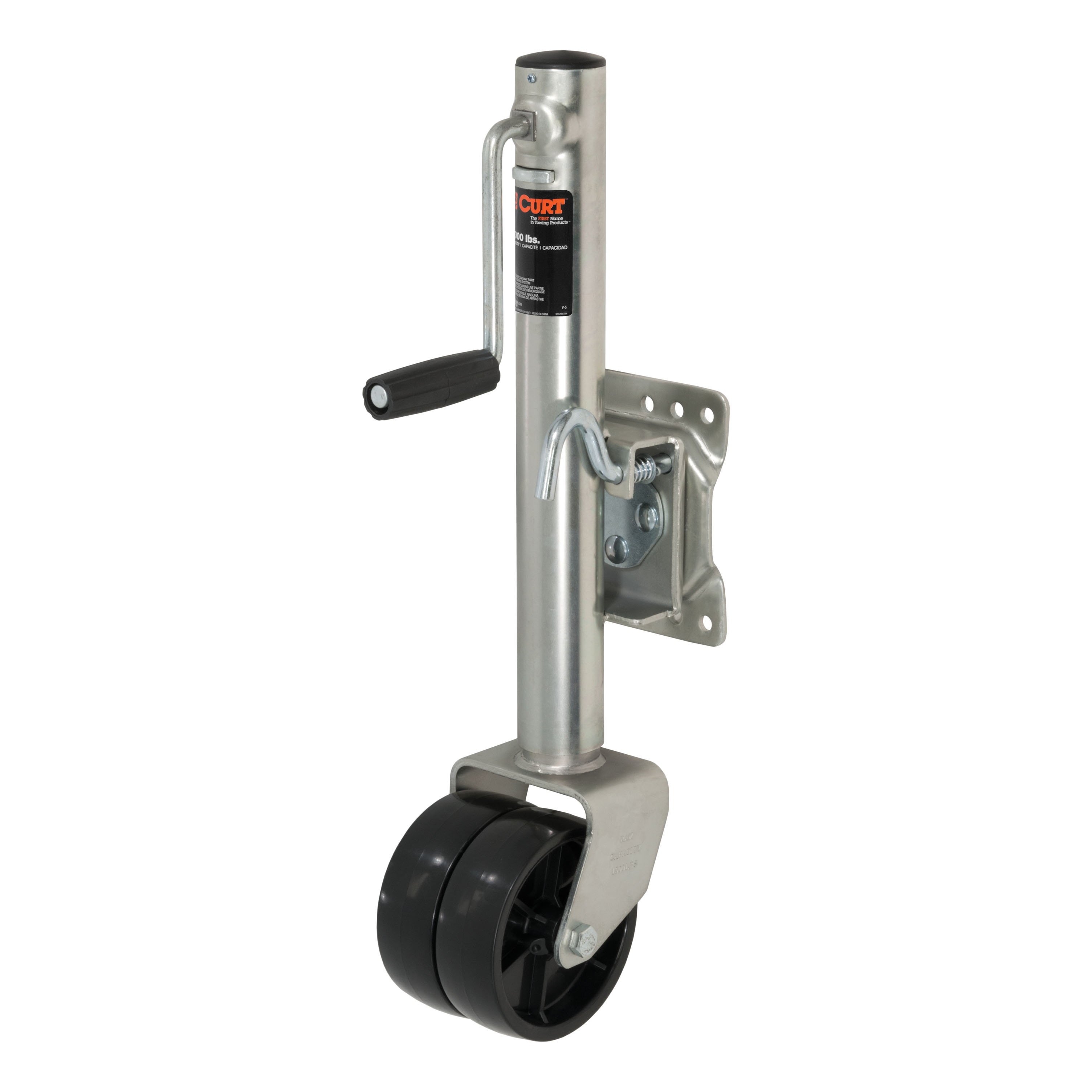 CURT Marine Jack with Dual 6" Wheels (1,500 lbs, 10" Travel, Packaged) Trailer Jack thumbnail 7