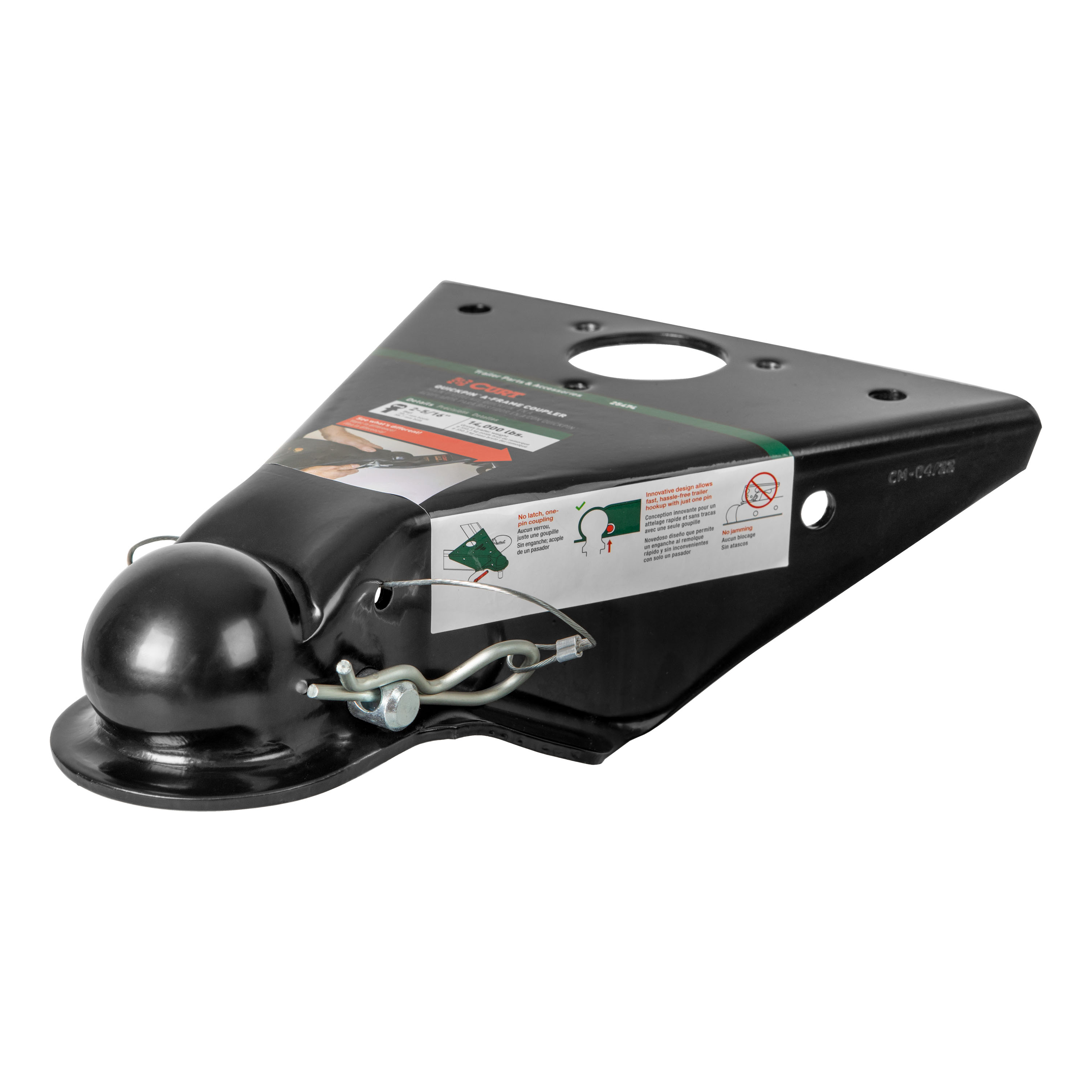 CURT 14,000 lbs A-Frame QuickPin No-Latch 2-5/16" Trailer Hitch Coupler thumbnail 0
