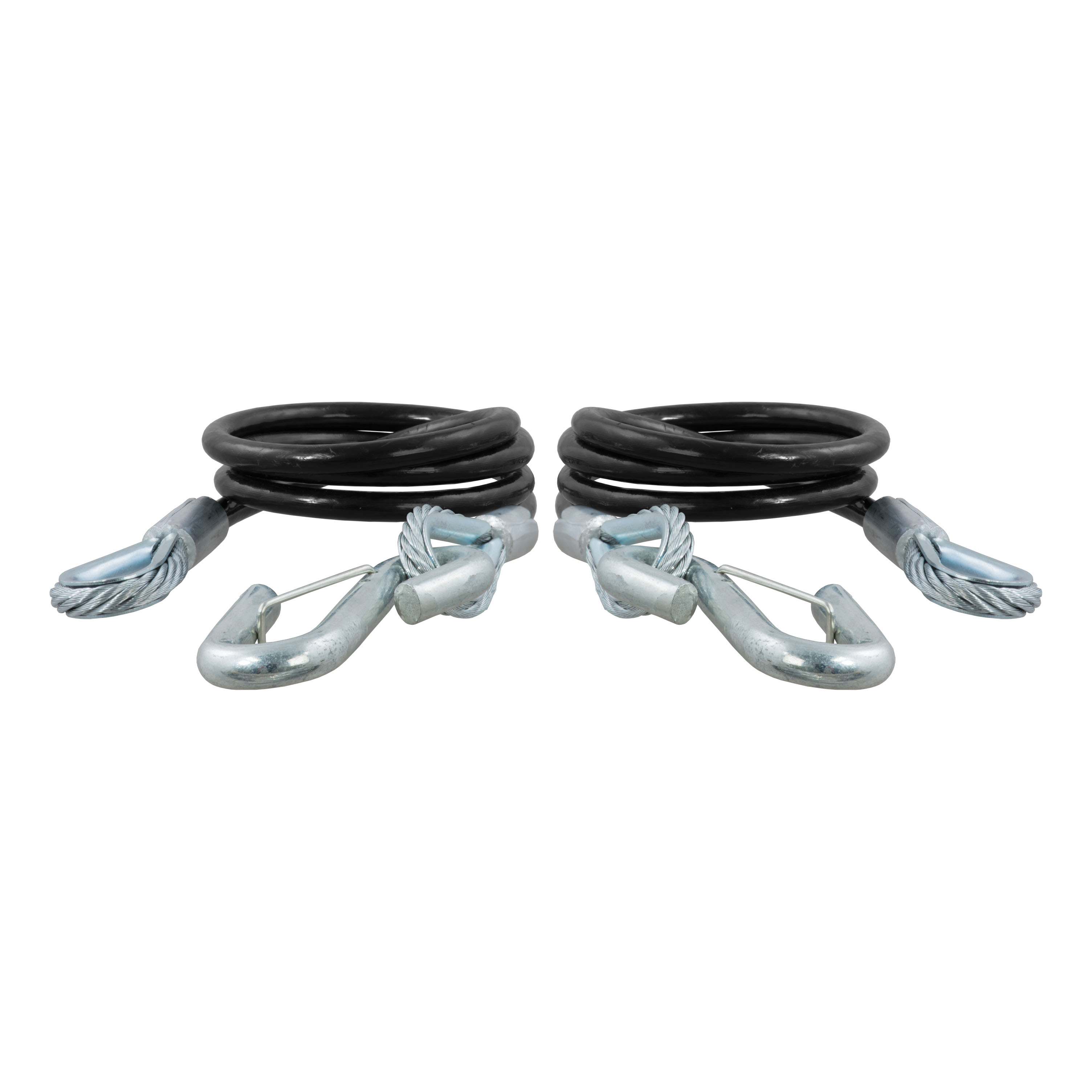 CURT 44-1/2" Safety Cables with 2 Snap Hooks (5,000 lbs, Vinyl-Coated, 2-Pack) Trailer Hitch thumbnail 0