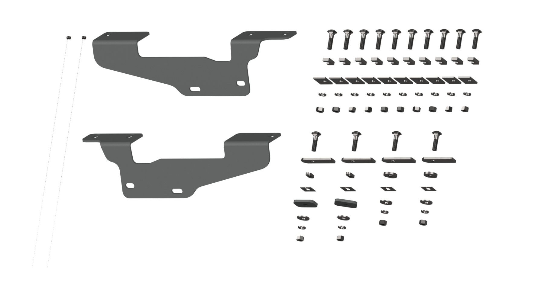 2015-2023 Ford F150 - Excludes Lightning, Raptor & 2019-2020 F150 Limited B&W Custom Installation Brackets For Universal Mounting Rails For Some Ford Trucks RVR2405 thumbnail 0