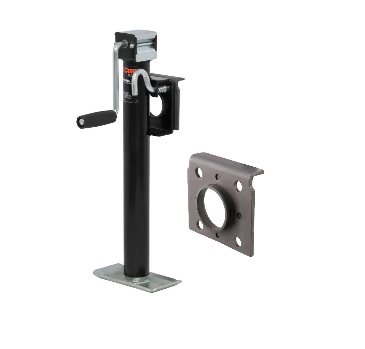 CURT Bracket-Mount Swivel Jack with Top Handle (2,000 lbs, 15" Travel) Trailer Jack thumbnail 0