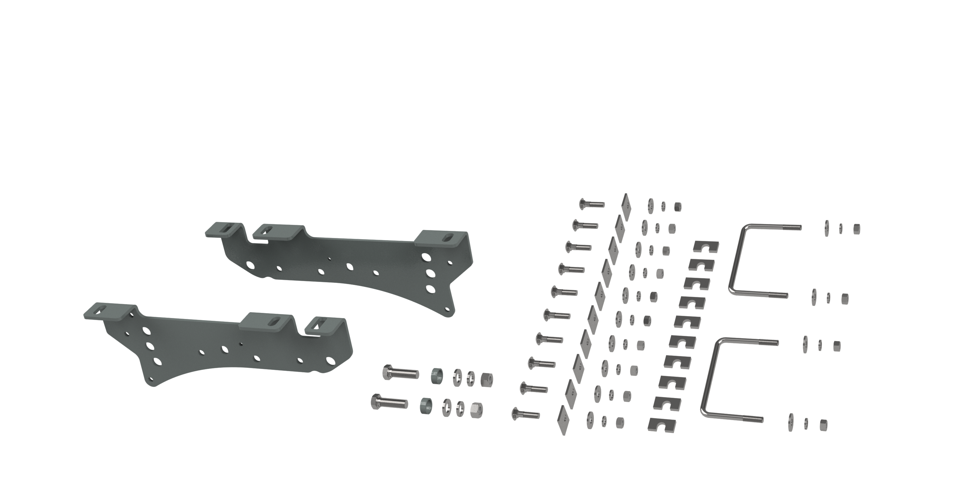B&W Trailer Hitches Custom Installation Brackets For Universal Mounting Rails For Some Ford Trucks Fifth Wheel Trailer Hitch Bracket BQVLRVR2400 thumbnail 0