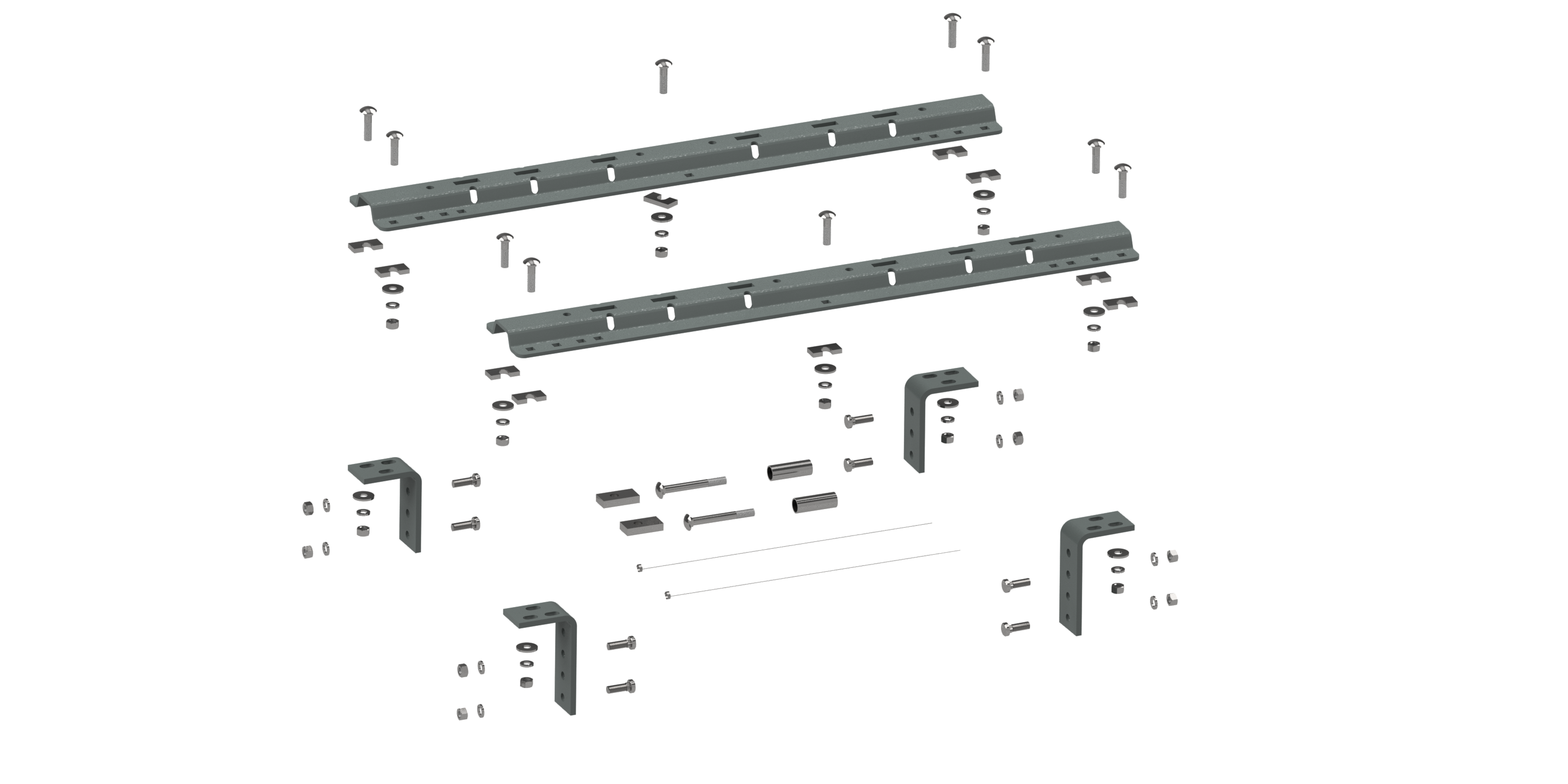 B&W Trailer Hitches Universal Mounting Rails For 5th Wheel Hitches Fifth Wheel Trailer Hitch Rail BQVLRVR3200 thumbnail 0