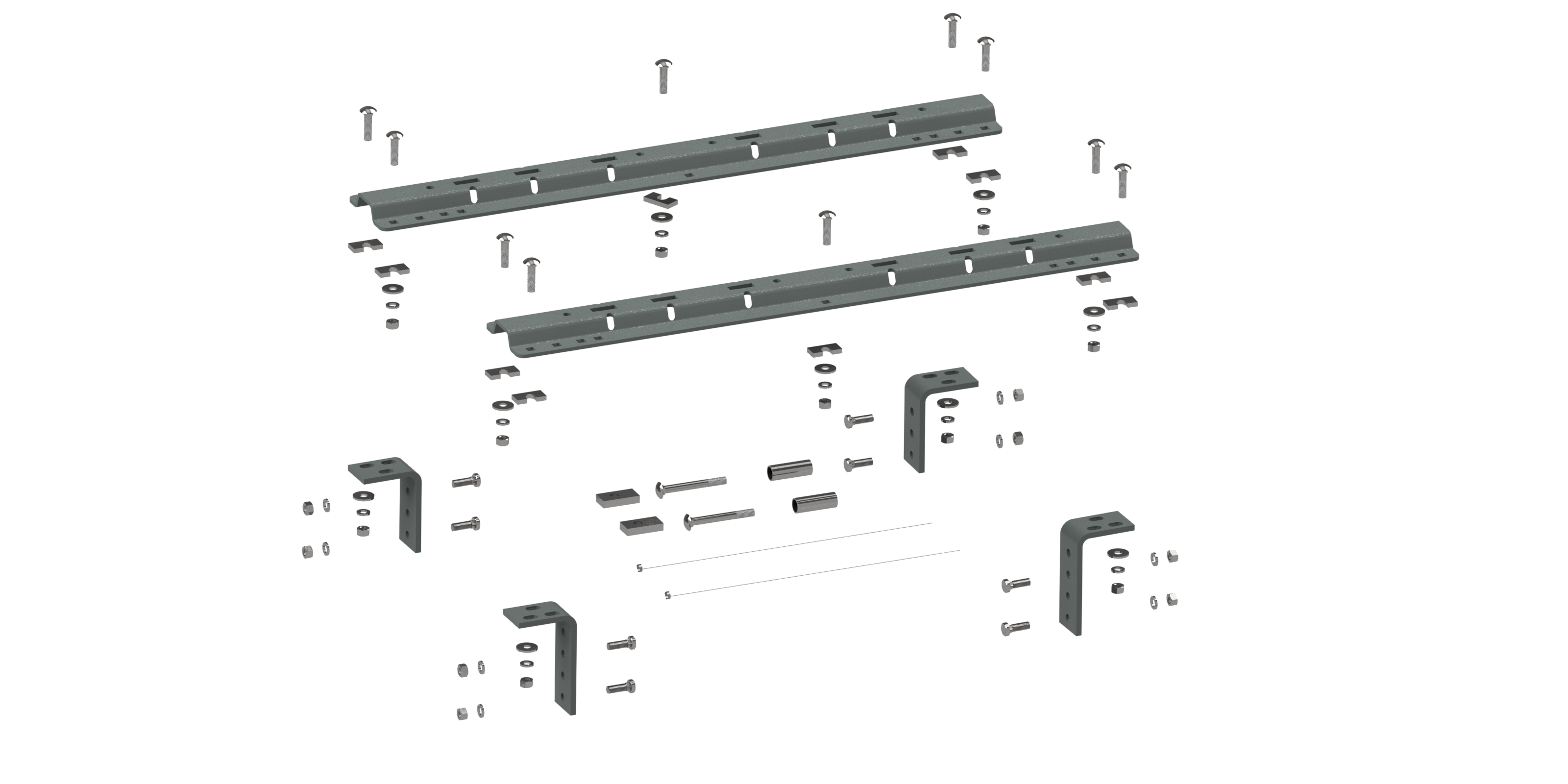 B&W Trailer Hitches Universal Mounting Rails For 5th Wheel Hitches Fifth Wheel Trailer Hitch Rail BQVLRVR3200 thumbnail 0