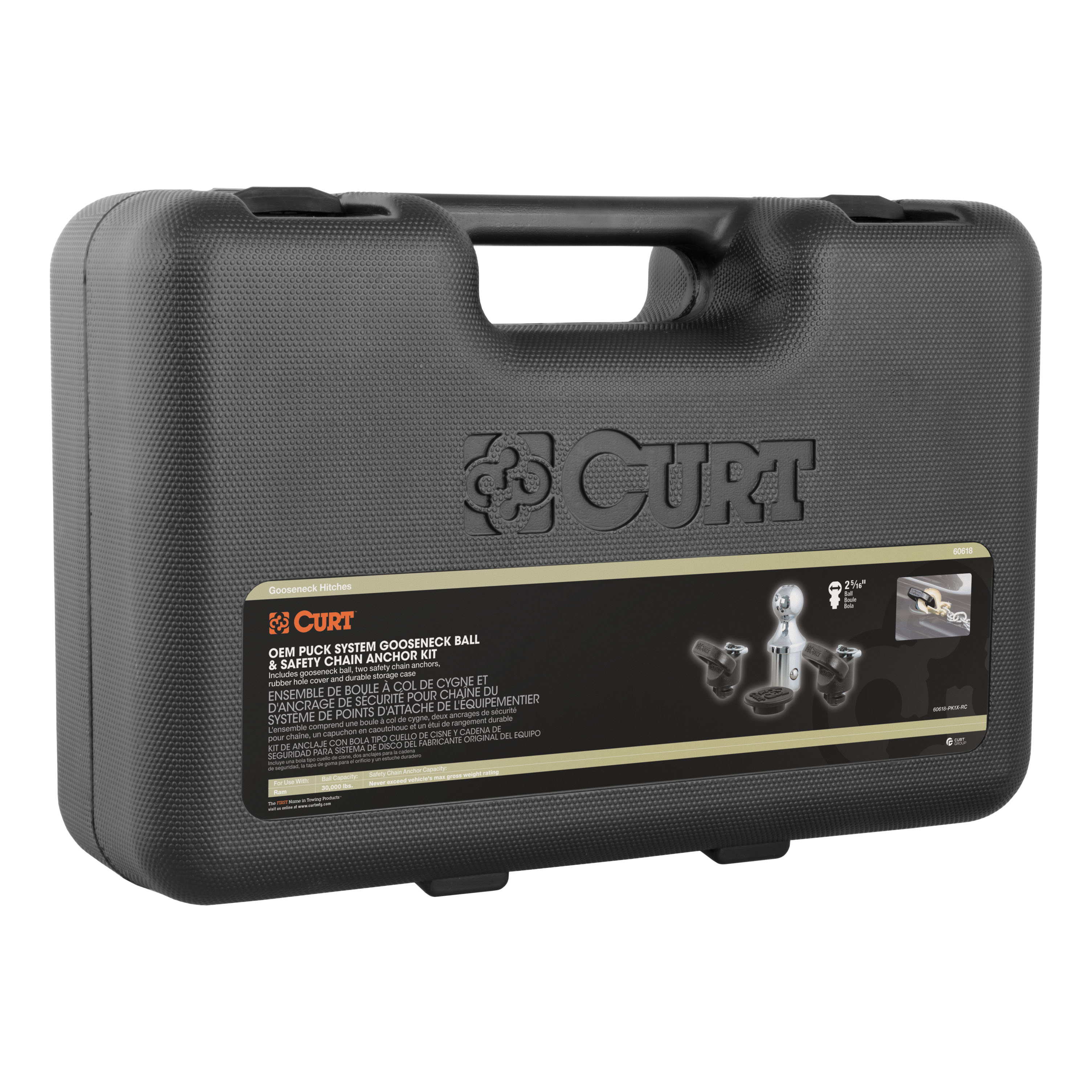 CURT 60618 OEM Puck System Gooseneck Hitch Kit, 30K, 2-5/16-In Ball, Fits Select Ram 2500, 3500 thumbnail 16