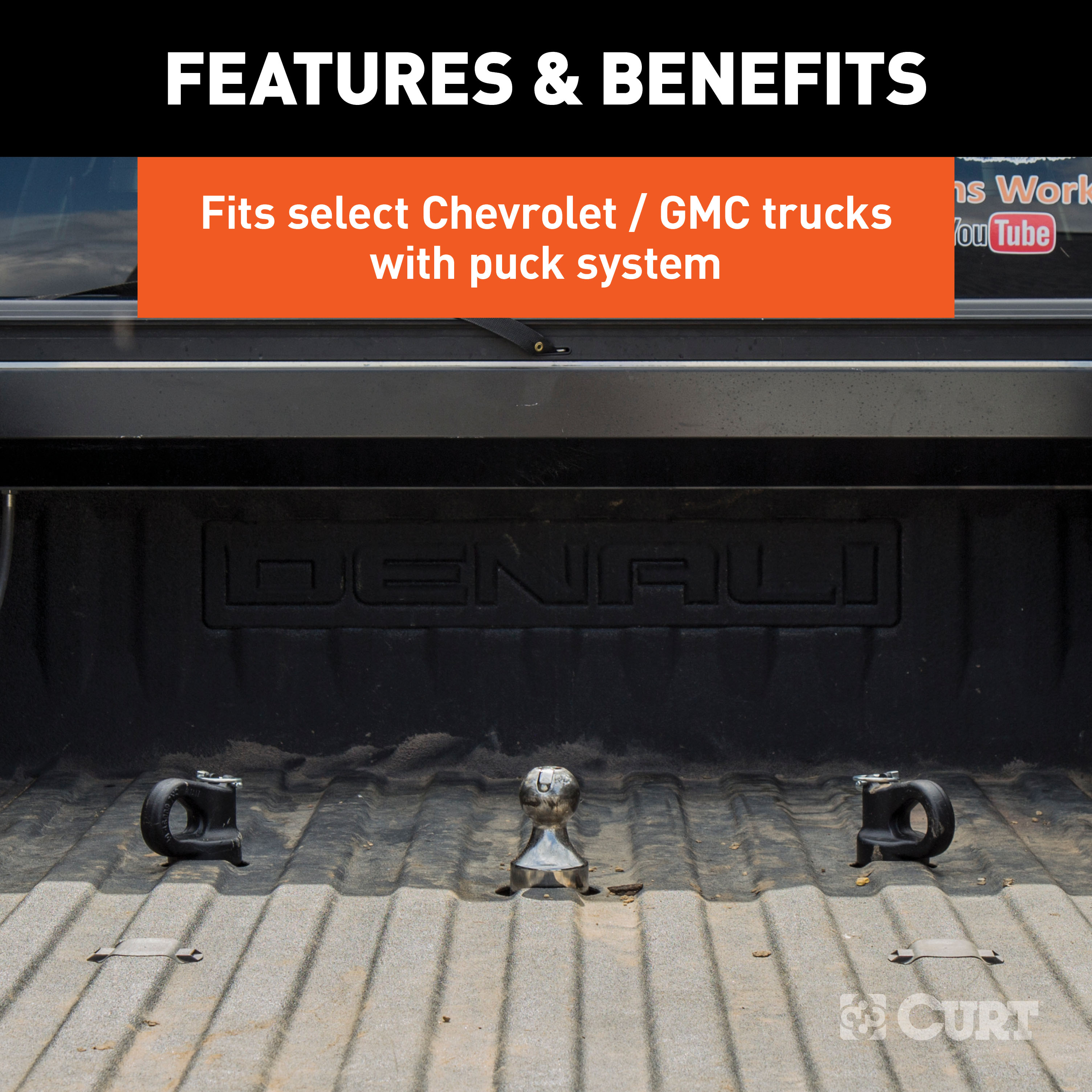 CURT 60692 OEM Puck System Gooseneck Hitch Kit, 30K, 2-5/16-In Ball, Fits Select Silverado, Sierra 2500, 3500 HD, F-250, F-350, Nissan Titan XD thumbnail 8