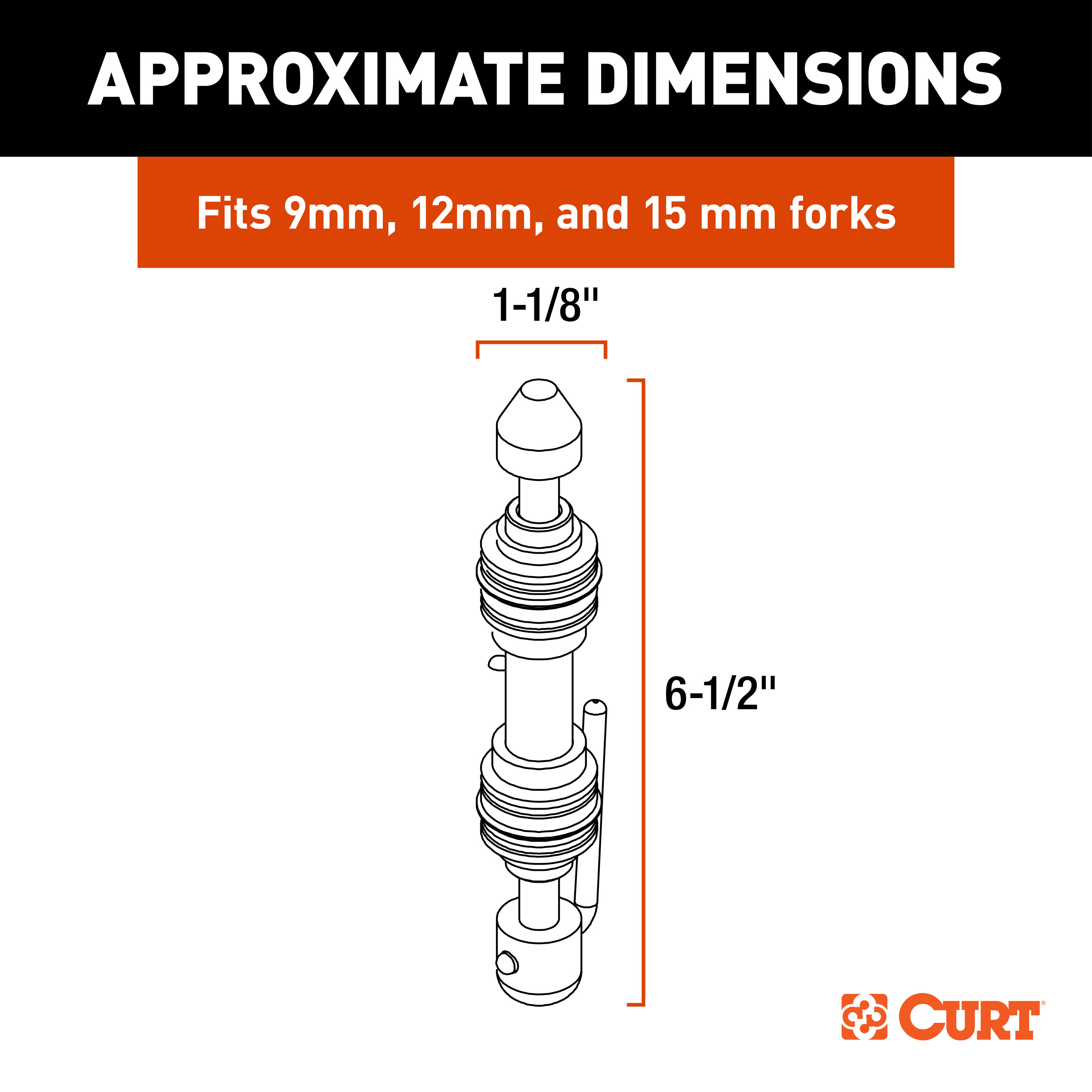 CURT Quick-release Bike Mount Accessory for CURT 18123 Roof RackÂ  18125 thumbnail 7