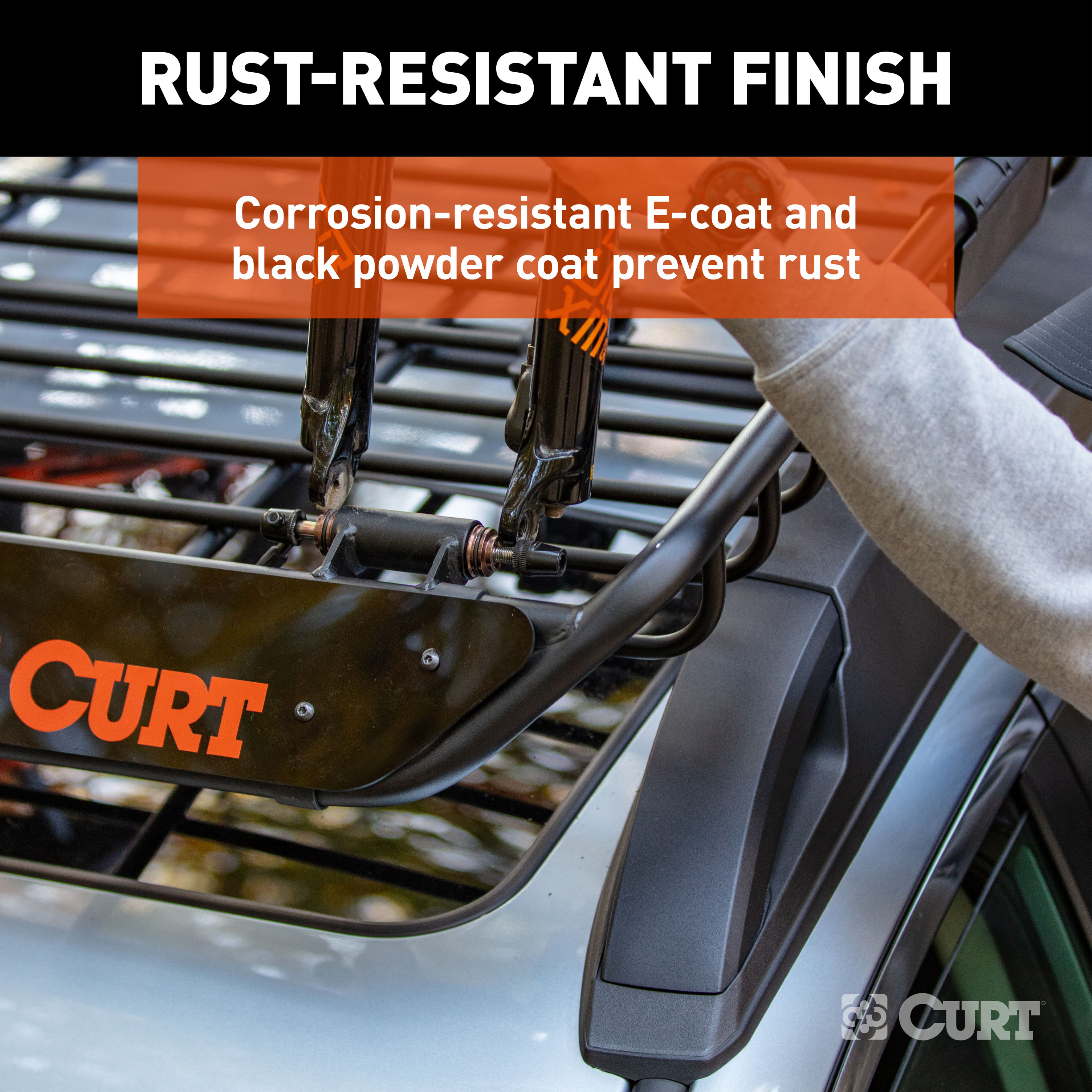 CURT 6 sq. ft. Black Steel Roof Rack Cargo Carrier Extension 18124 thumbnail 6