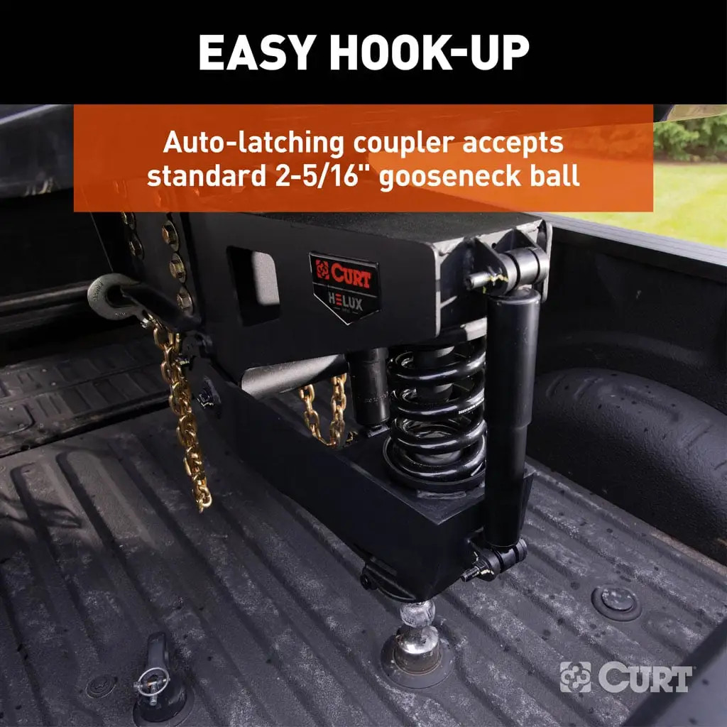 CURT 20K Helux Coil-Spring Gooseneck Pin Box Gooseneck to Fifth Wheel, 2,700 lbs. Pin Weight Capacity 2024044574 thumbnail 7