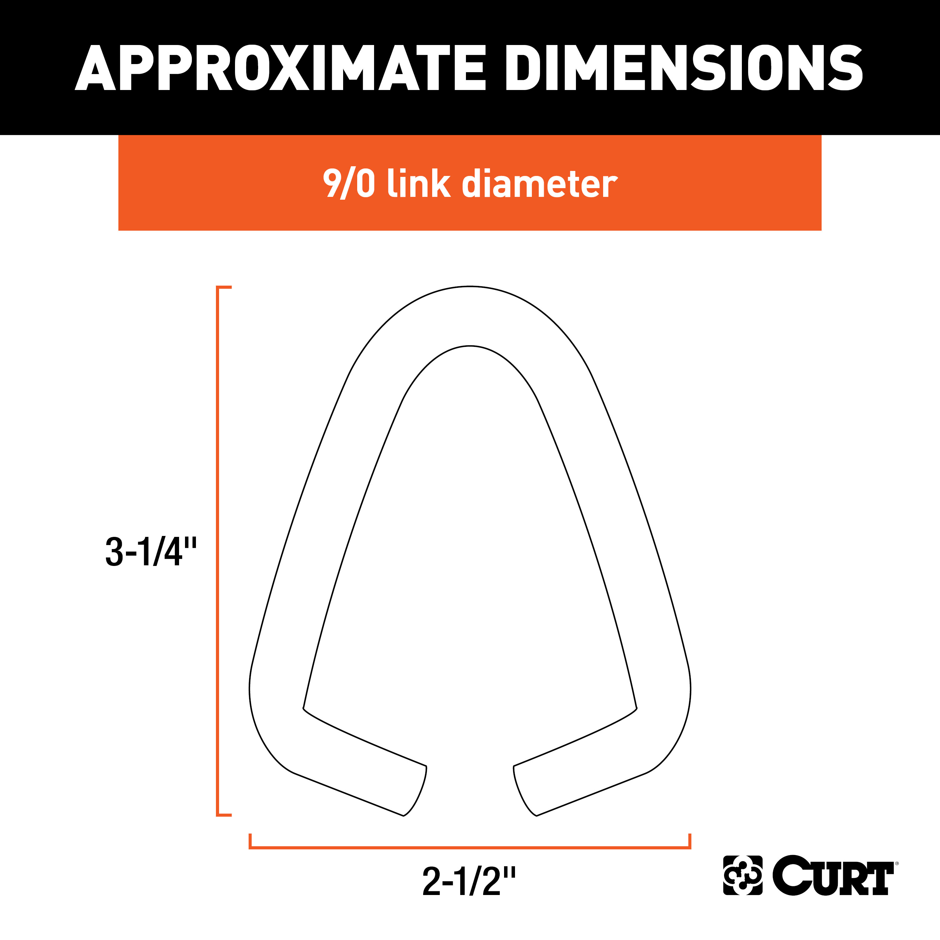 CURT 82940 9/0 Raw Steel Joining Link thumbnail 2