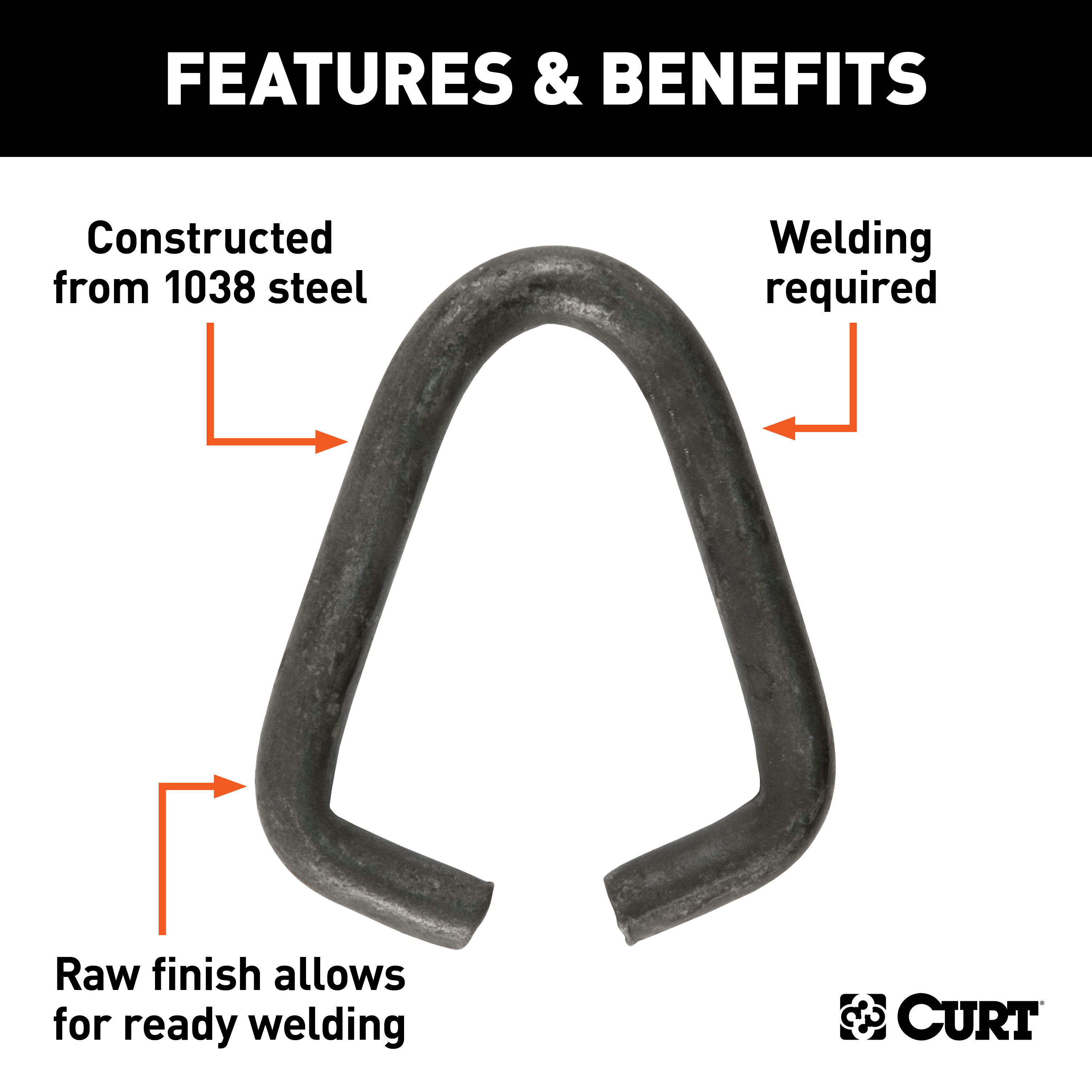 CURT 82940 9/0 Raw Steel Joining Link thumbnail 1