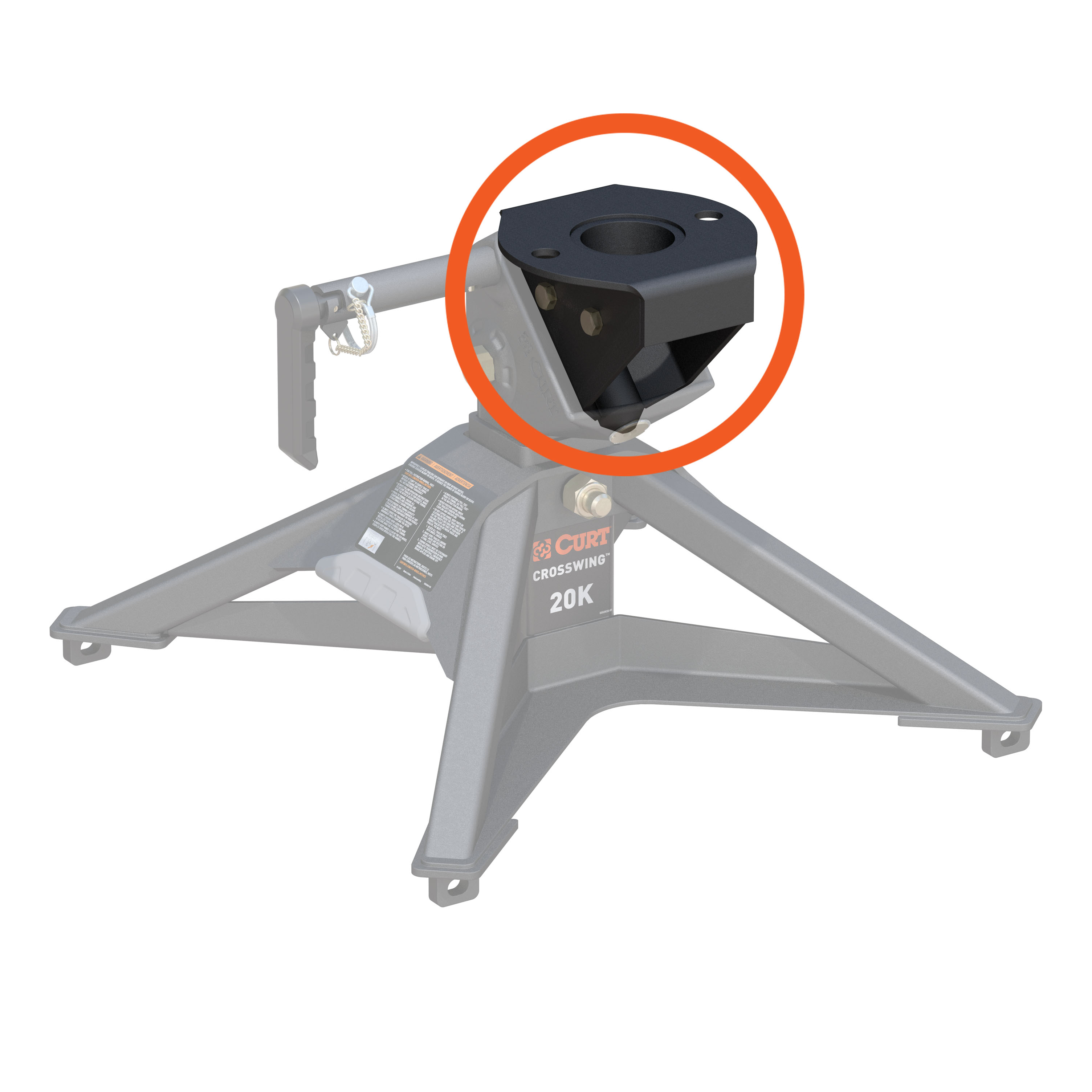 CURT 19295 Replacement CrossWing 5th Wheel Kingpin Head Attachment thumbnail 1