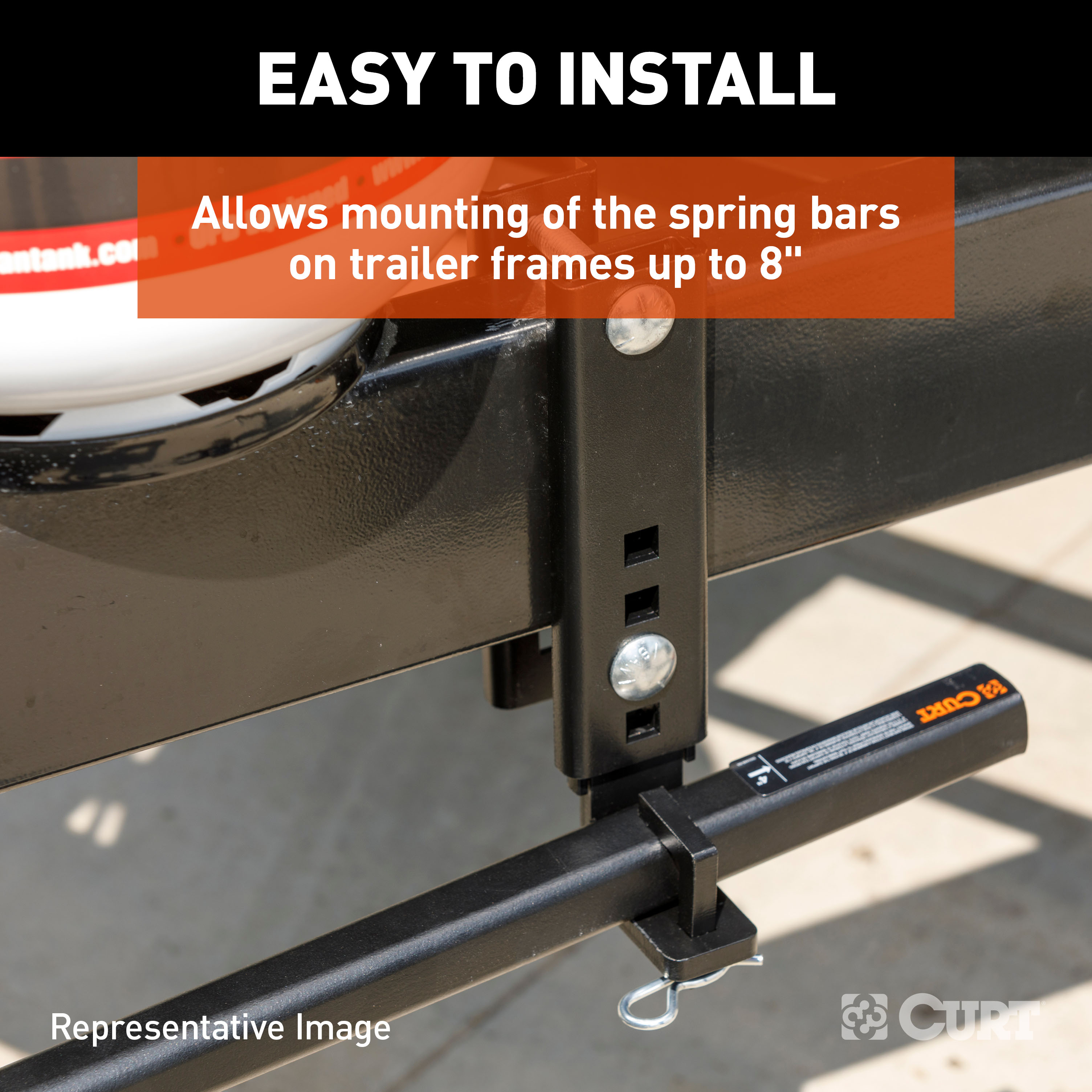 CURT TruTrack Heavy-Duty 8" Adjustable Support Brackets (2-Pack) 17518 thumbnail 2