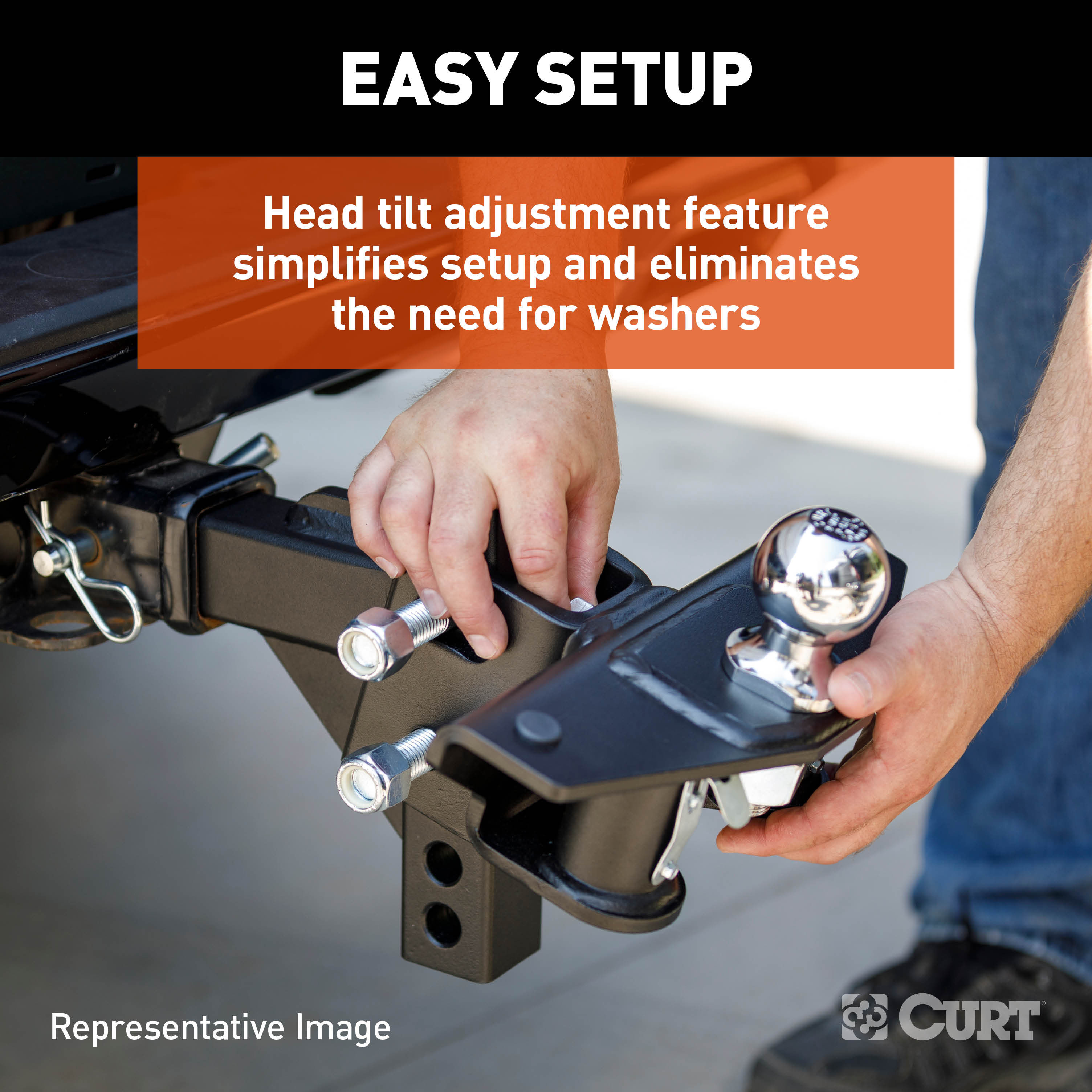 CURT 17599 TruTrack 2P Round Bar Weight Distribution Hitch with 2x Sway Control, Up to 8K, 2-In Shank, 2-5/16-Inch Ball thumbnail 5