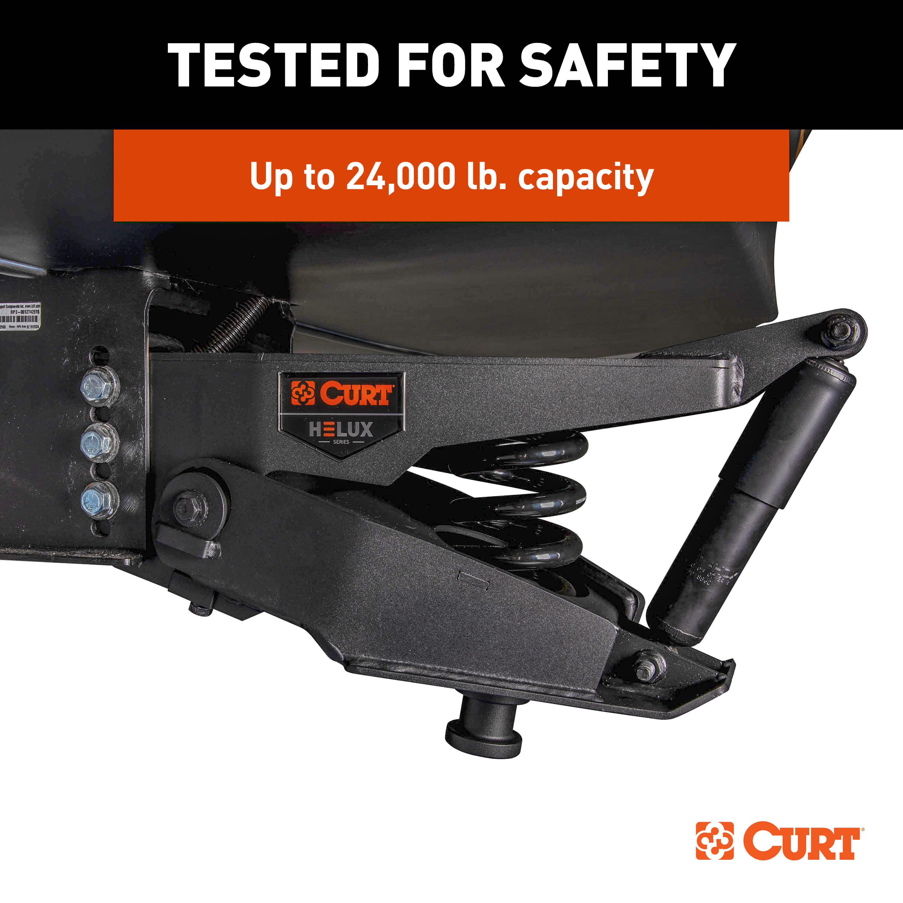 CURT 2024122233 Helux Coil-Spring 5th Wheel Pin Box, 4,000 lbs. Pin Weight, 24,000 lbs. Weight Capacity thumbnail 5