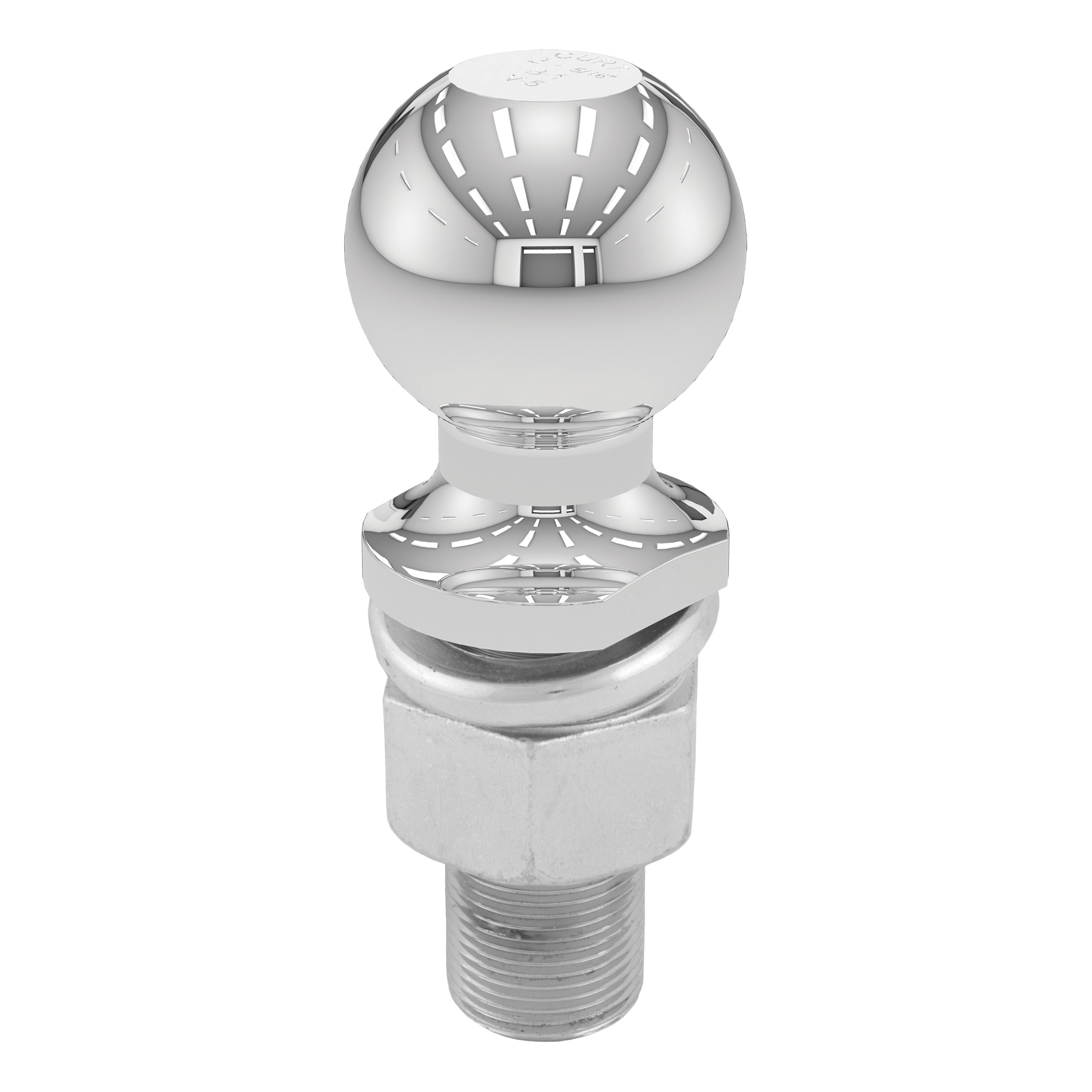 CURT 2-5/16" Trailer Ball (1-1/4" x 3" Shank, 6,000 lbs., Chrome, Packaged) 40176 thumbnail 2