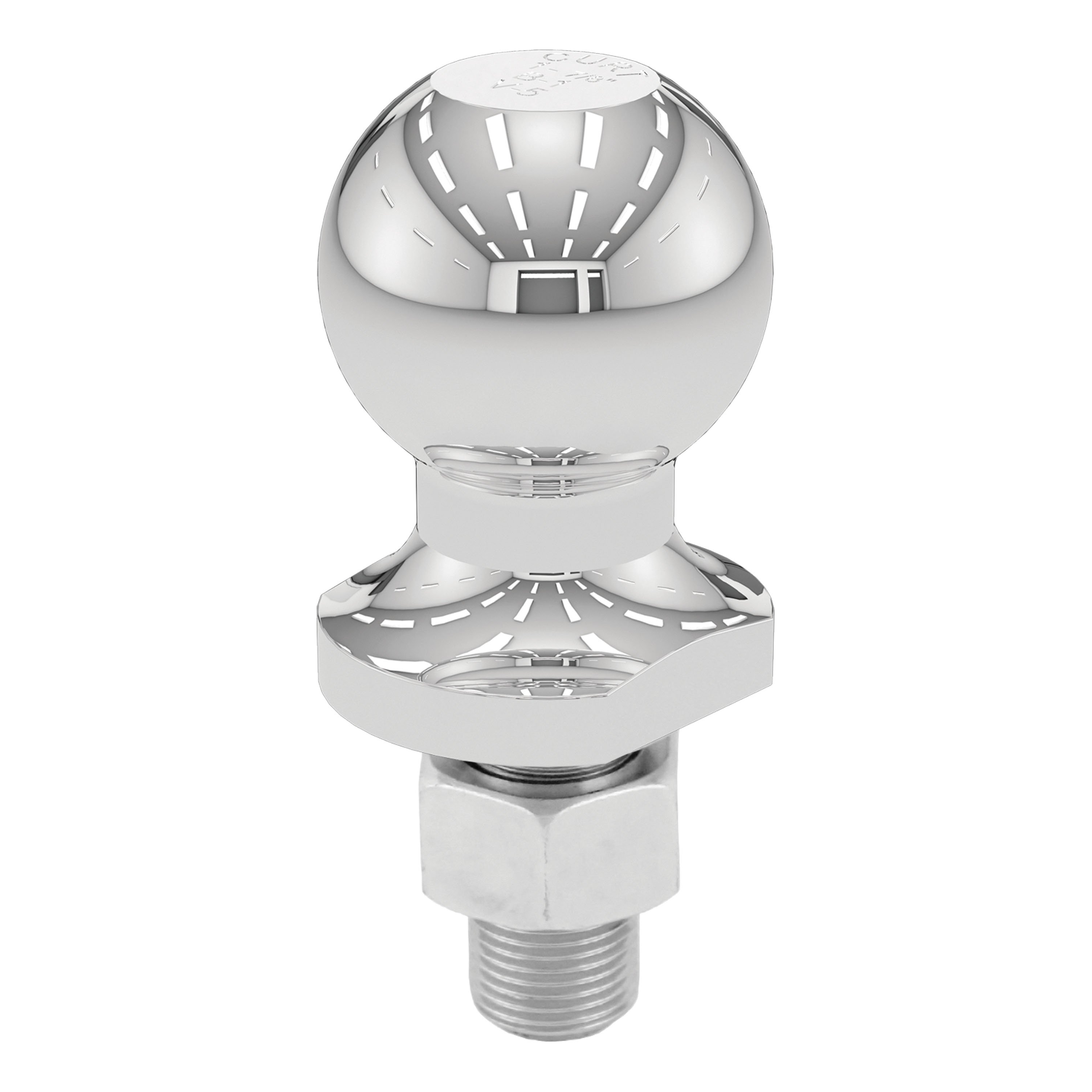 CURT 1-7/8" ATV Tow Ball - Lawn Tractor Hitch Ball (2,000 lbs., Chrome, Packaged) 40196 thumbnail 2