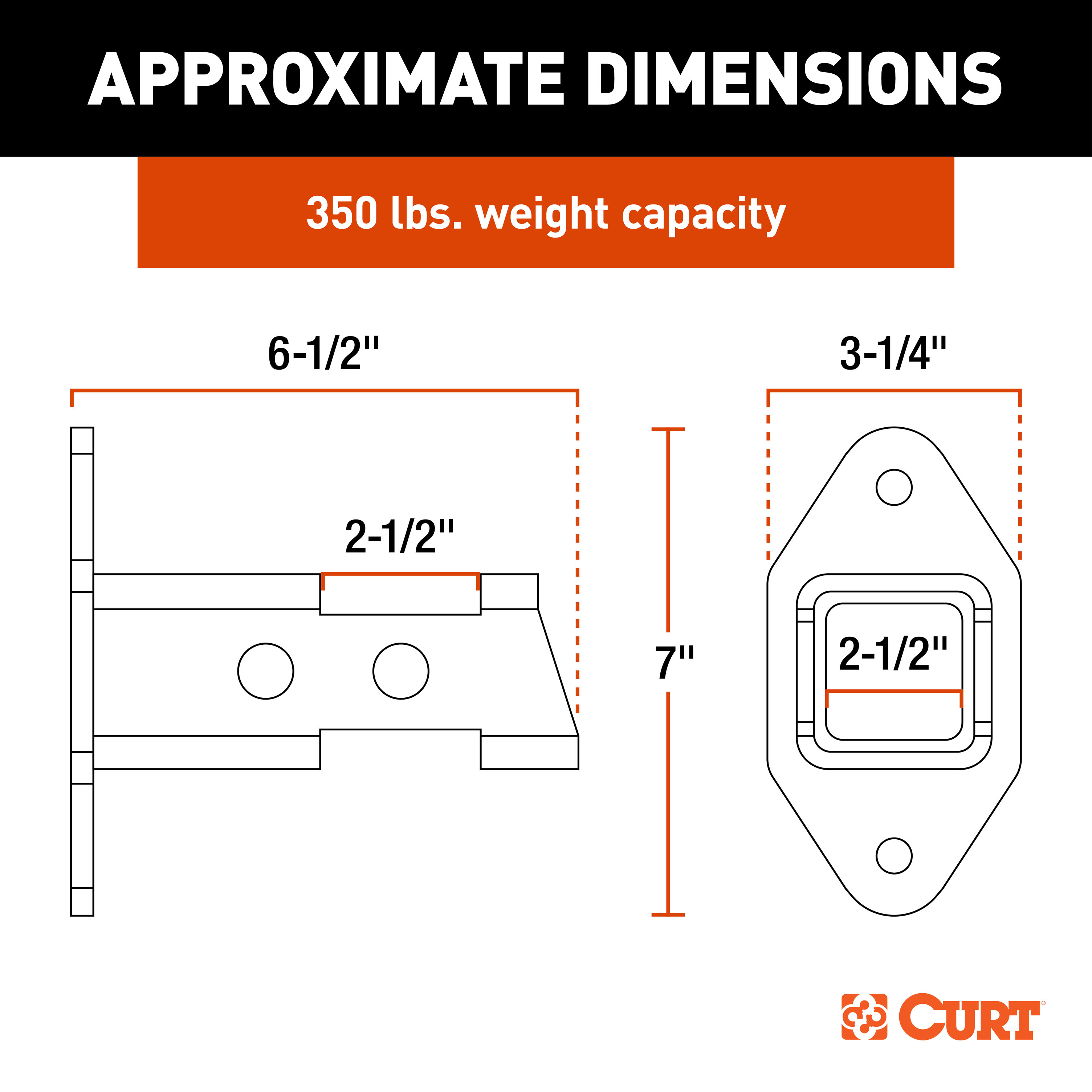 CURT 2-1/2" Hitch Accessory Wall Mount 45071 thumbnail 7